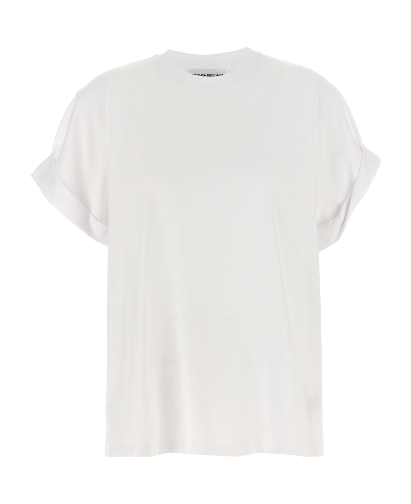 Victoria Beckham Mini Logo Embroidery T-shirt - White