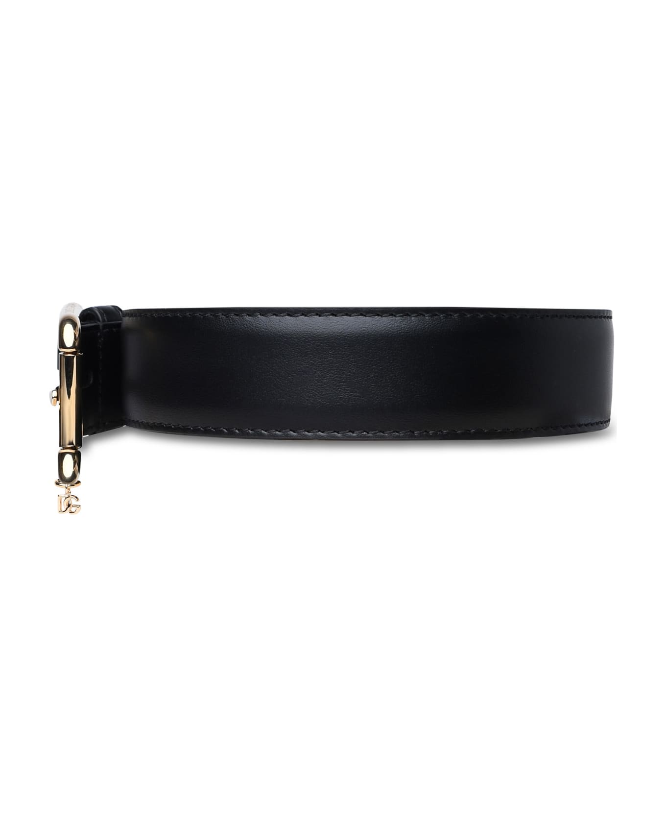 Dolce & Gabbana Black Leather Belt - Black
