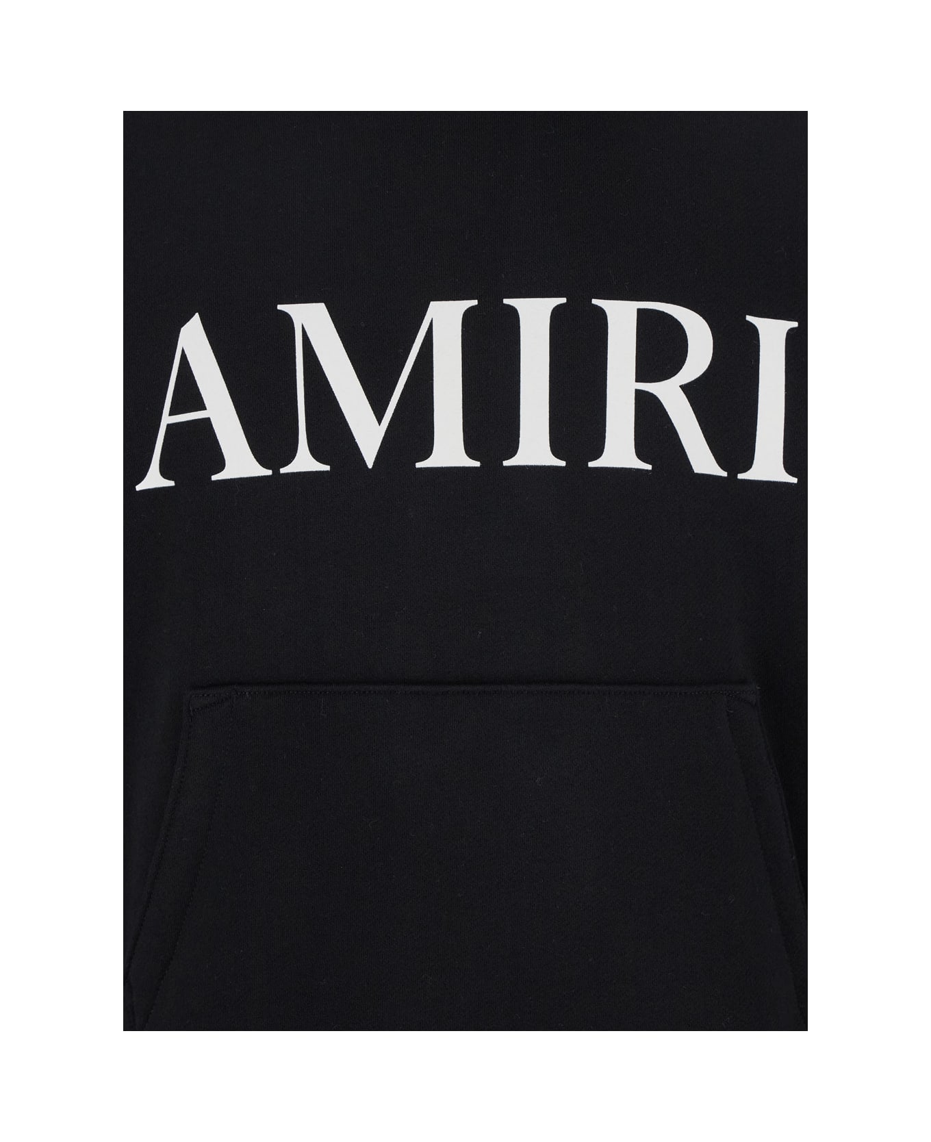 AMIRI Black Hoodie With Maxi Logo Lettering On The Front And Snake Print On The Sleeves In Cotton Man - Black