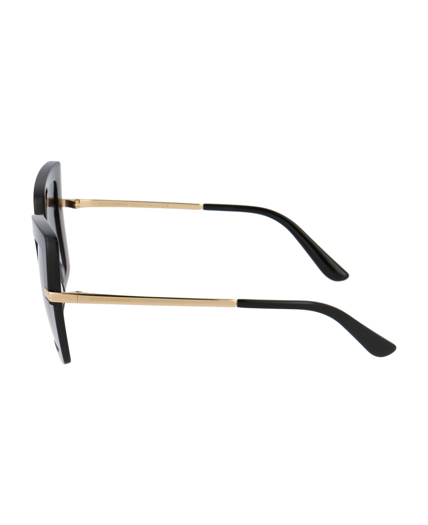 Dolce & Gabbana Eyewear 0dg4373 Sunglasses - 32468G BLACK ON TRANSPARENT BLACK
