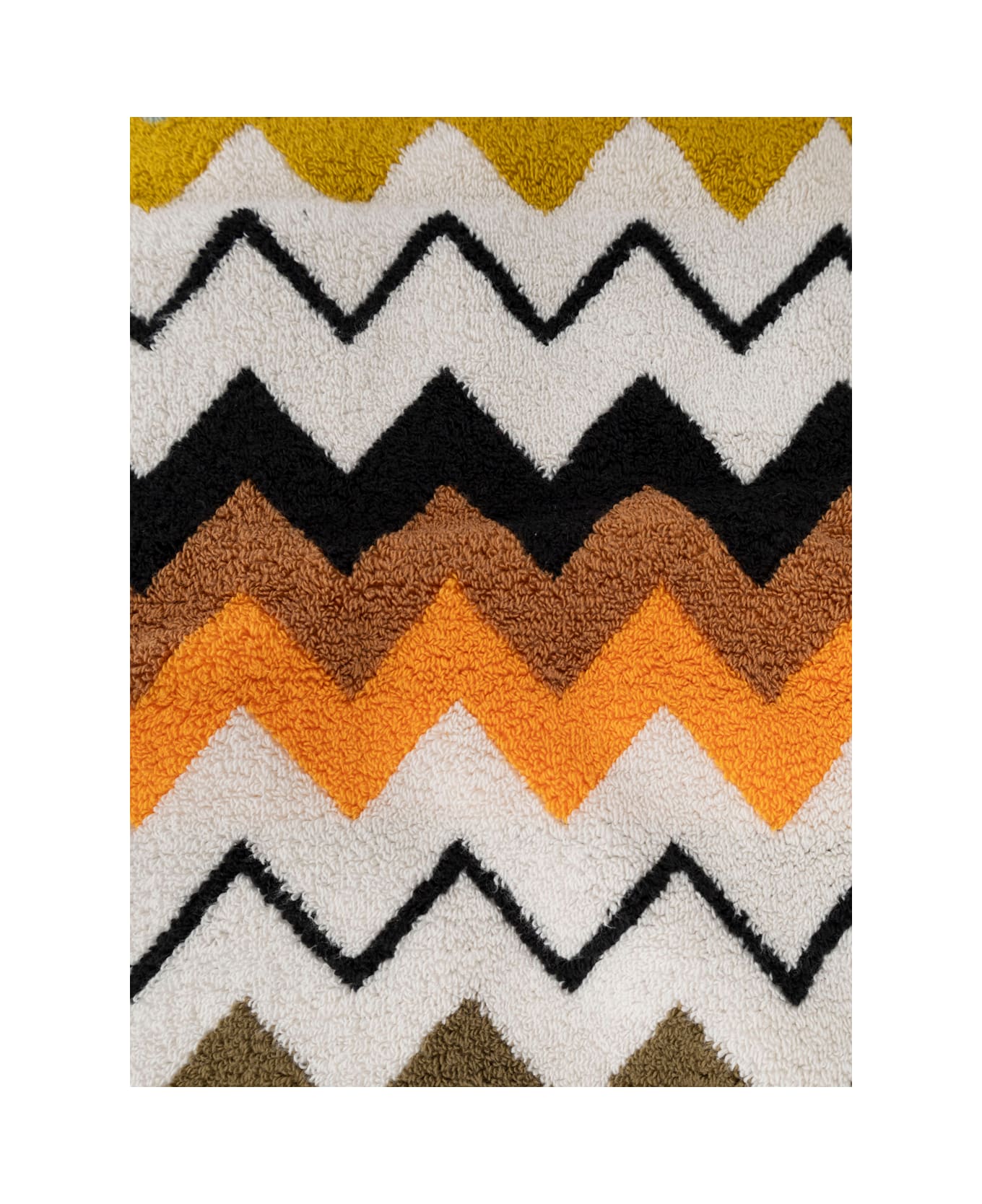 Missoni 'murrina' Multicolor Beach Towel With All-over Zigzag Motif In Cotton Home - Multicolor