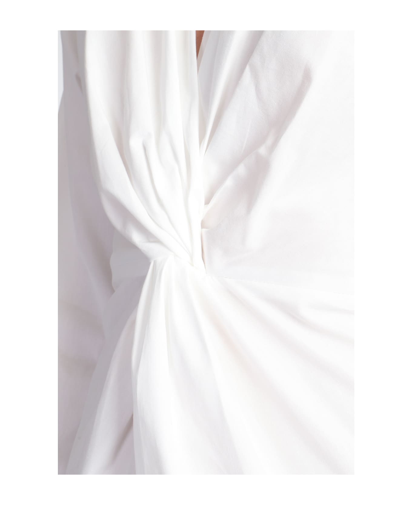 ANDREĀDAMO Dress In White Cotton - white