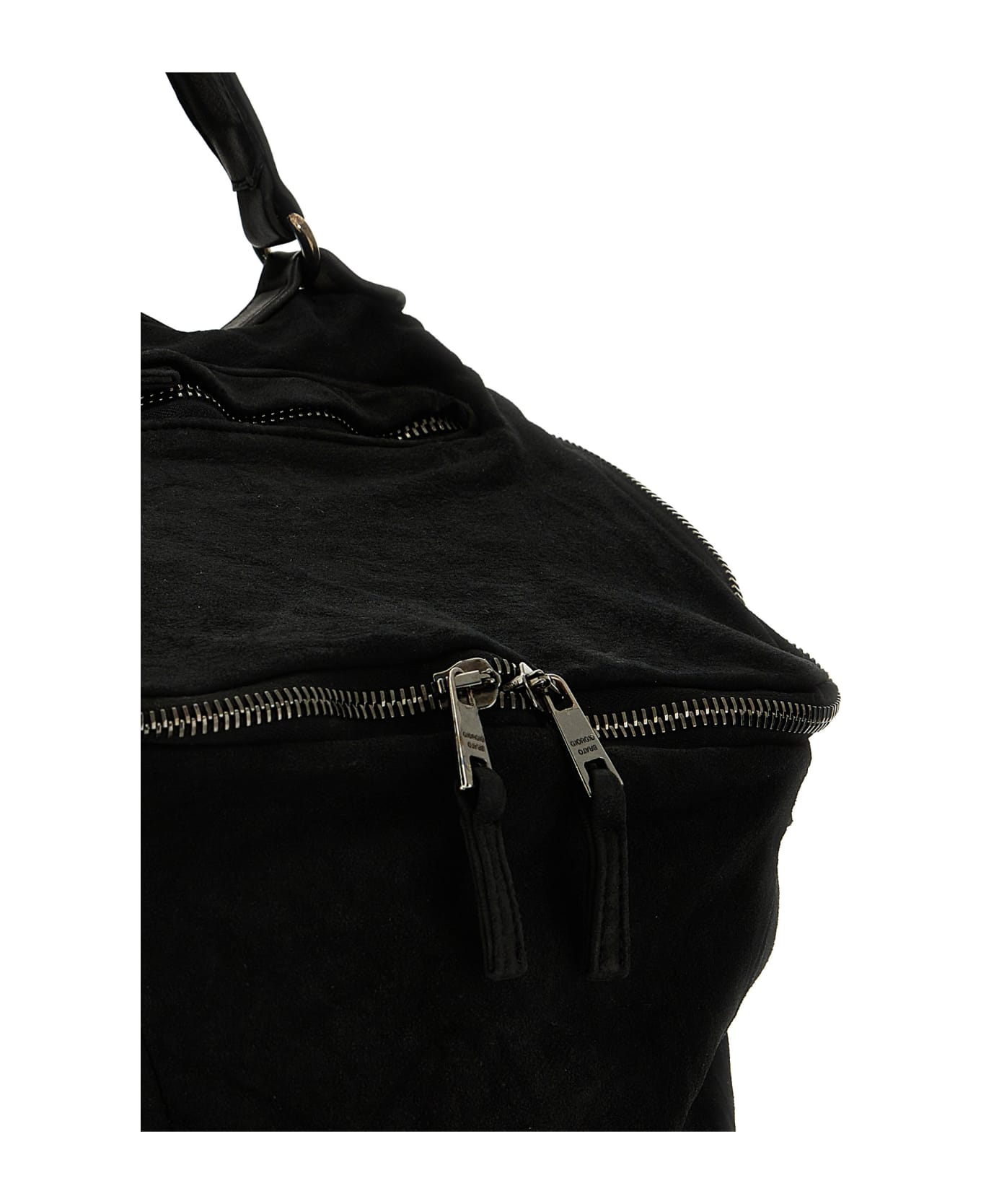 Giorgio Brato Leather Suede Backpack - Black  