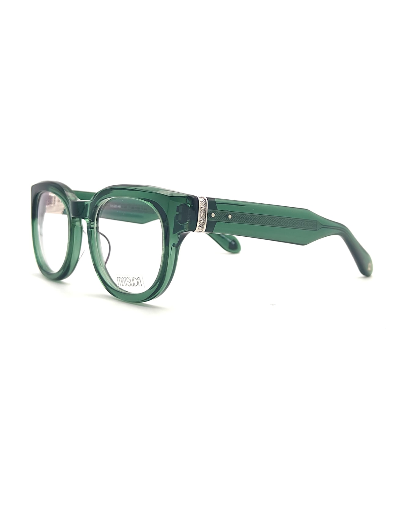 Matsuda M1038 - Bottle Green / Silver Rx Glasses - bottle green