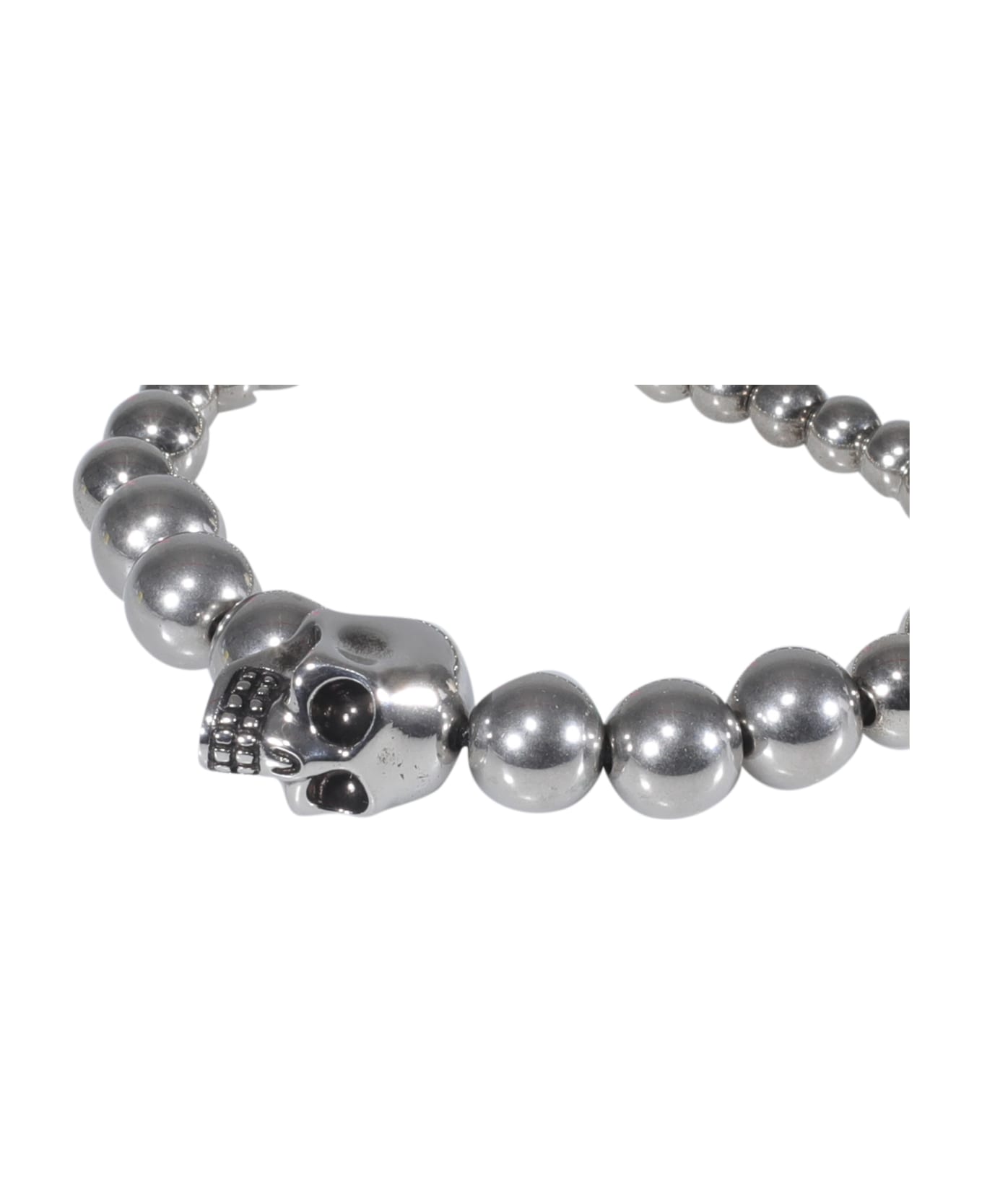 Alexander McQueen Skull Ball Bracelet - Argento