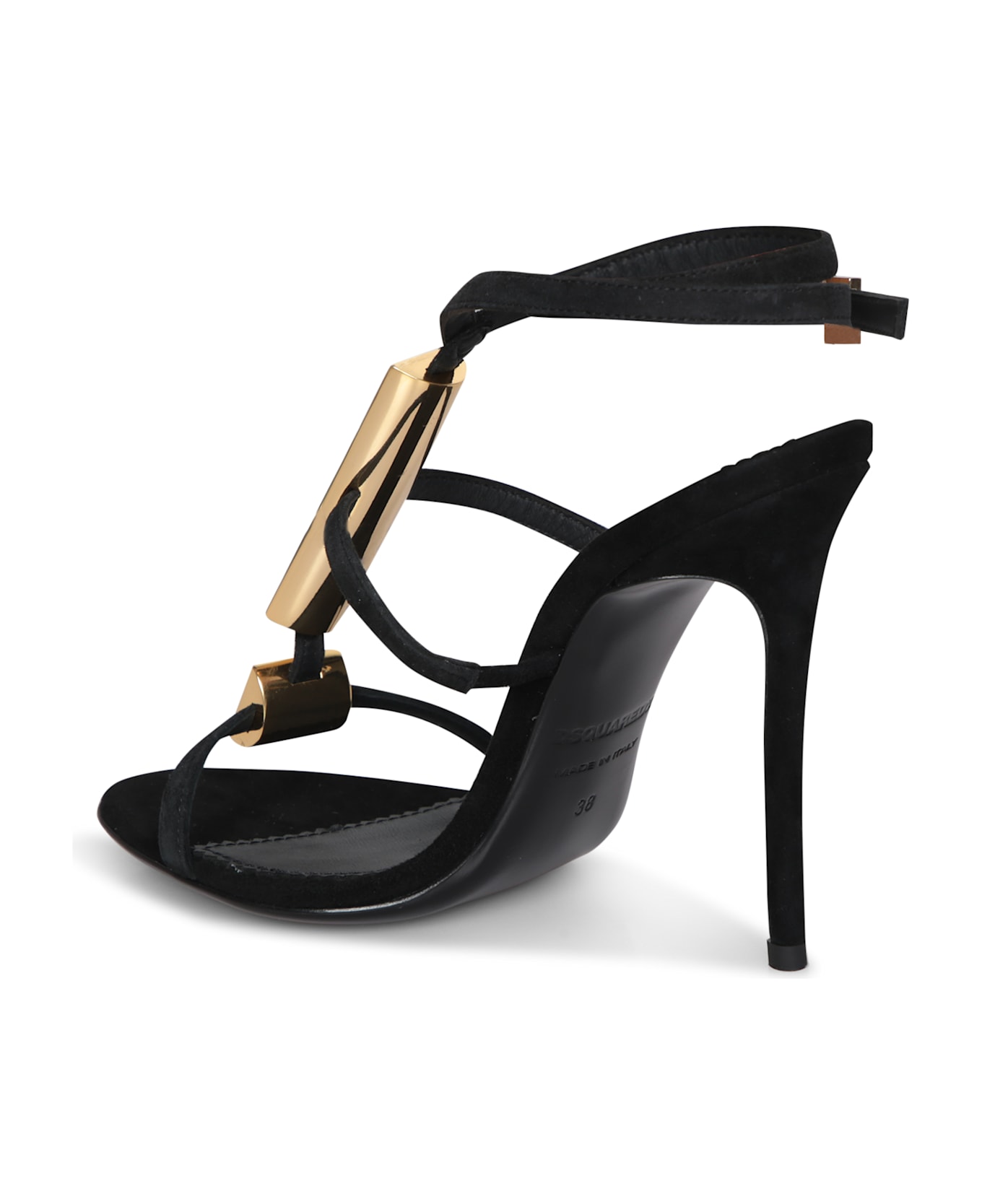 Dsquared2 Black Stones High Heel Sandals - Black