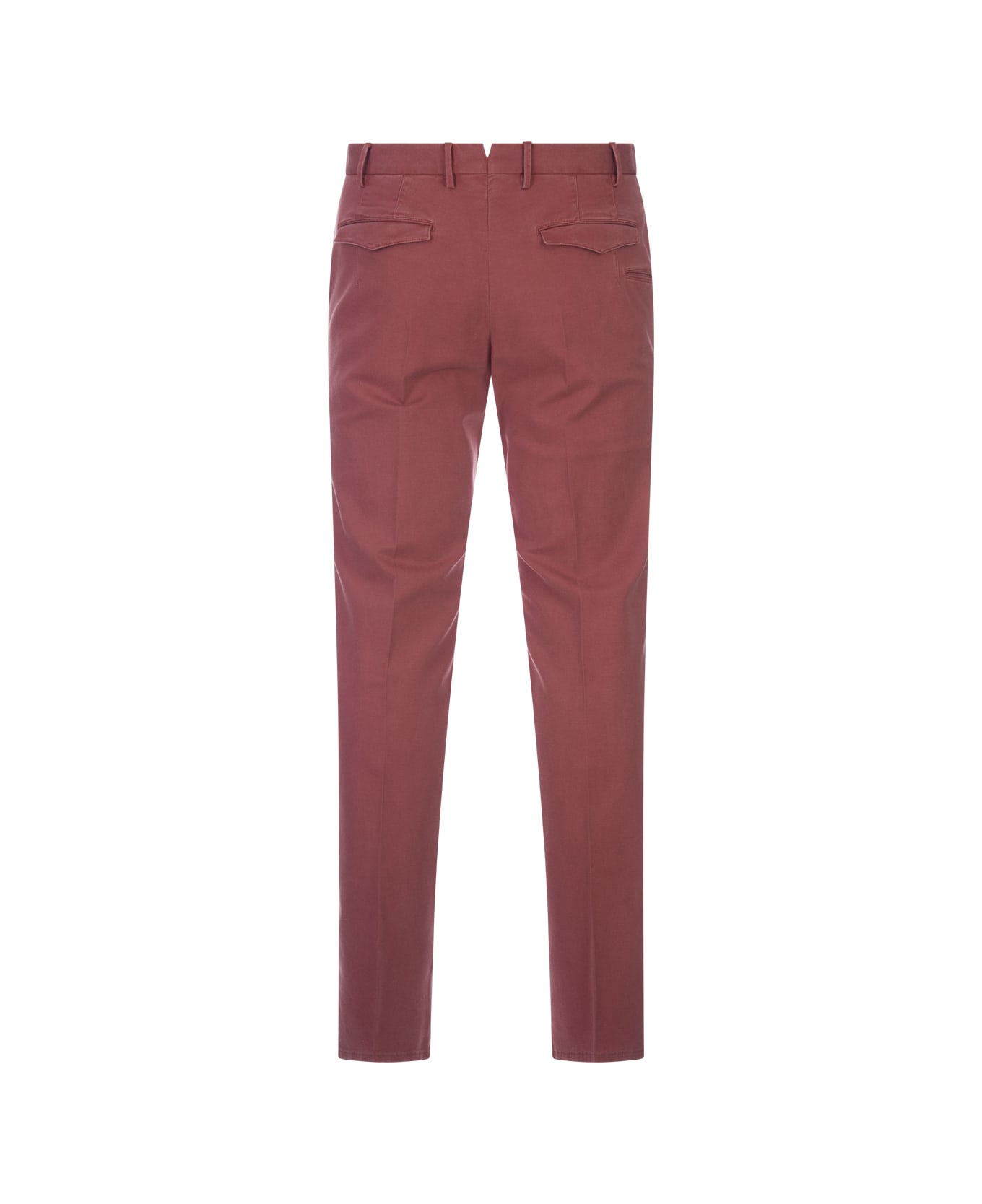 PT Torino Red Stretch Fabric Master Fit Trousers - Red