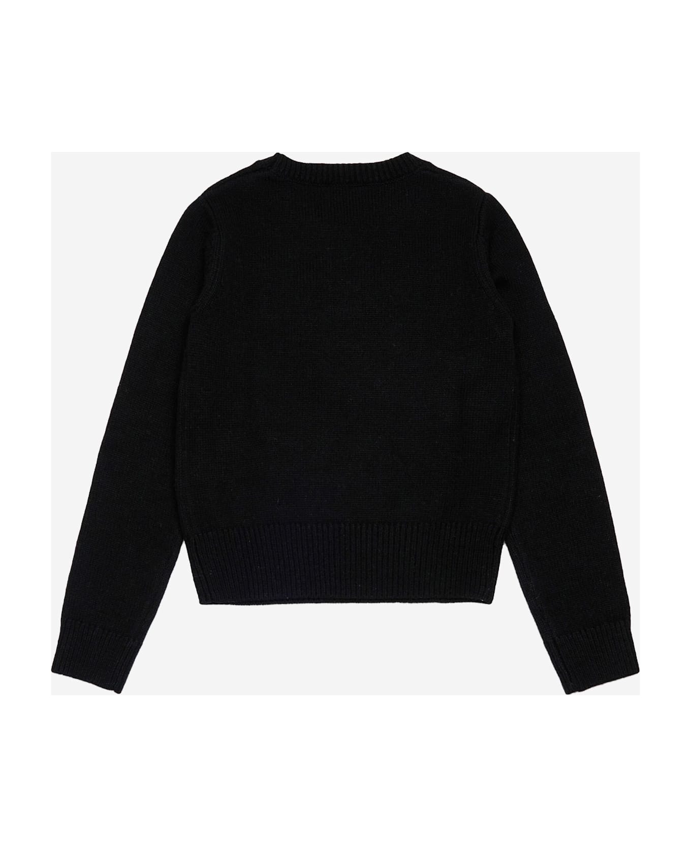 Diesel Viscose Blend Sweater With Logo - Black