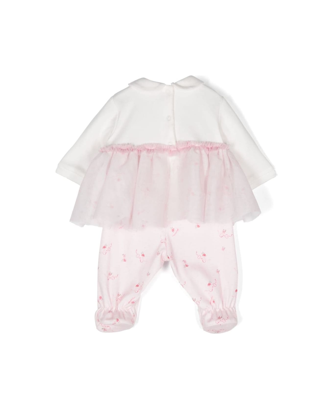 Monnalisa White/pink Outfit Baby Girl - Panna/rosa