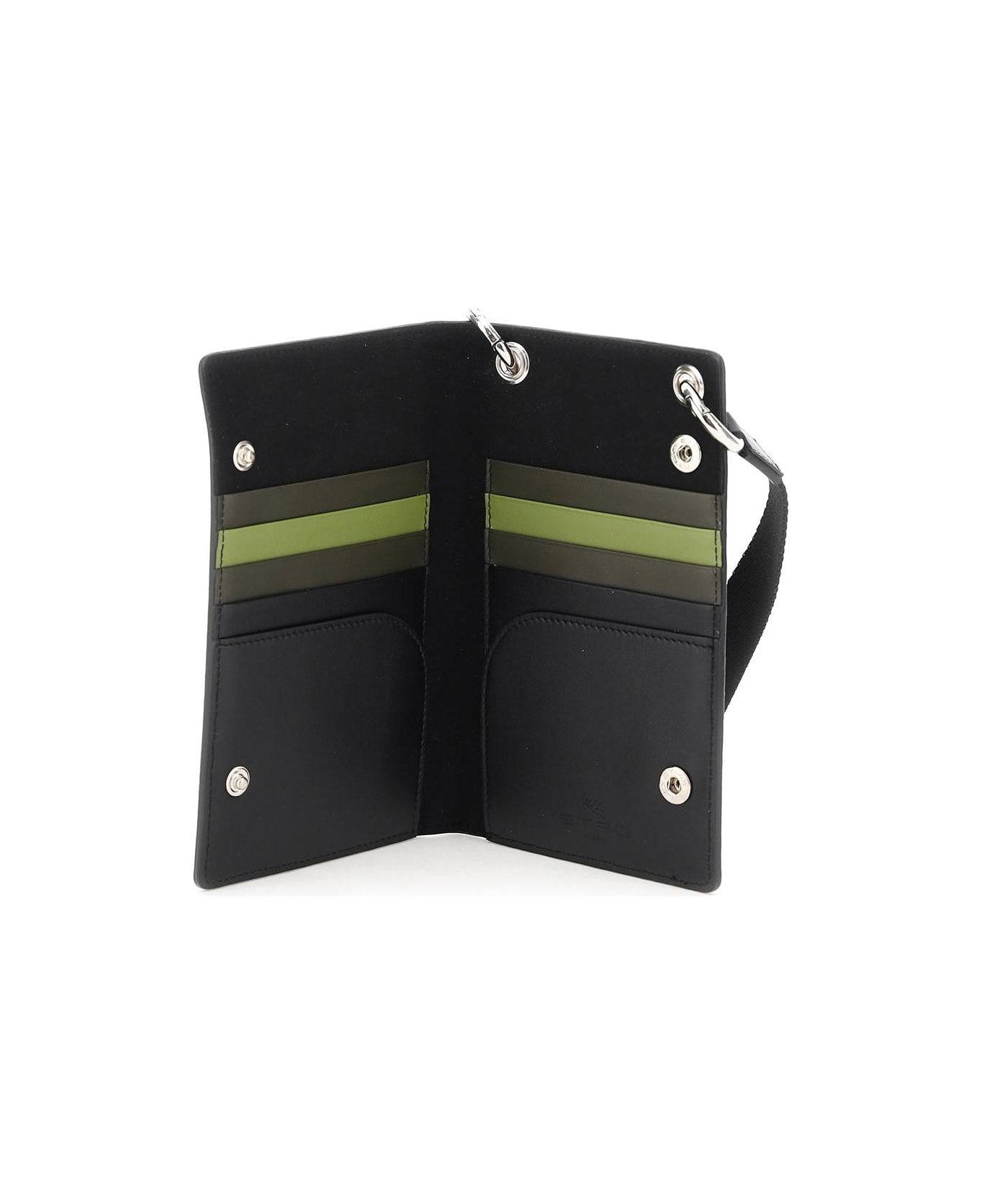 Etro Pegaflying Cardholder-phone Holder - MULTICOLOR (Green) 財布