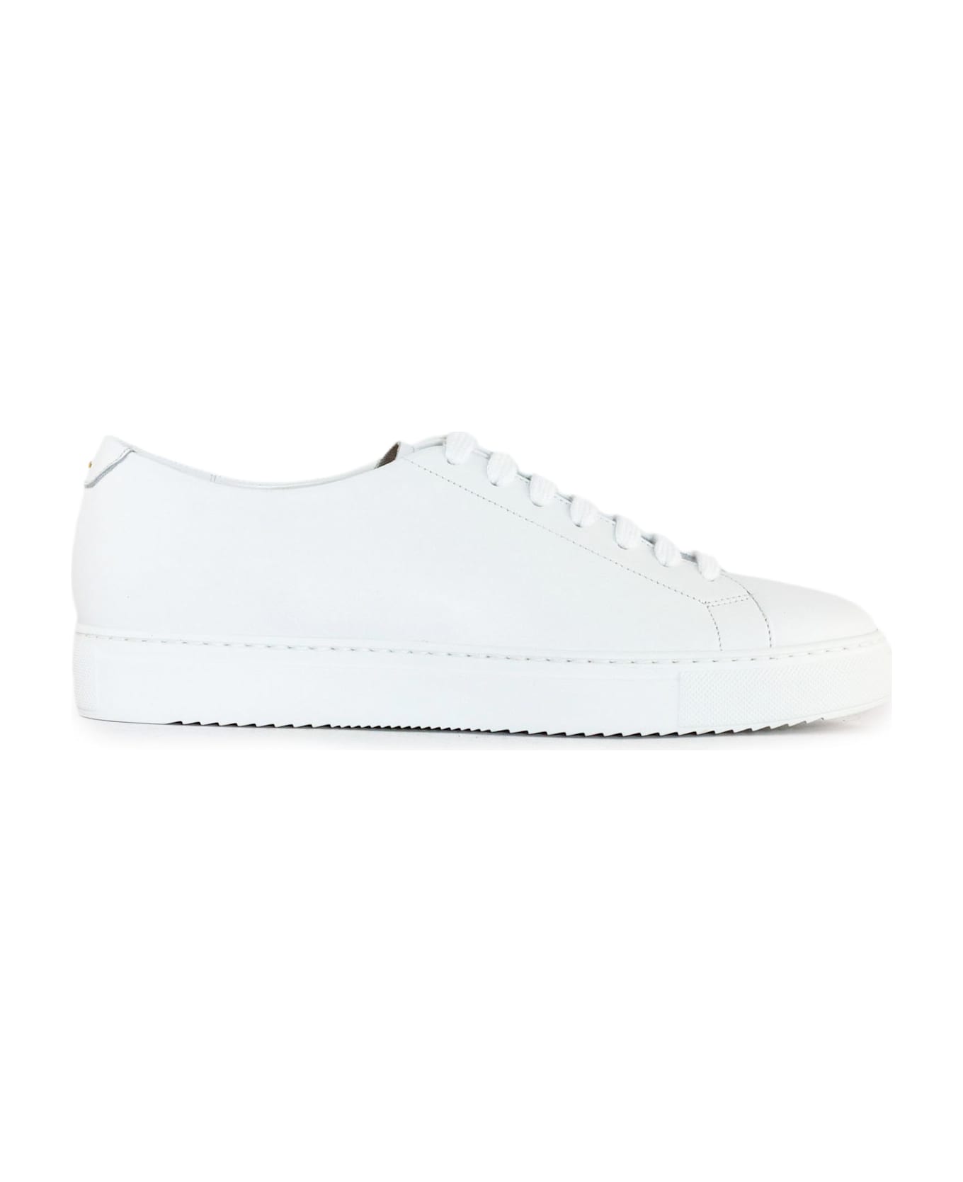 Doucal's White Smooth Calfskin Sneakers - White