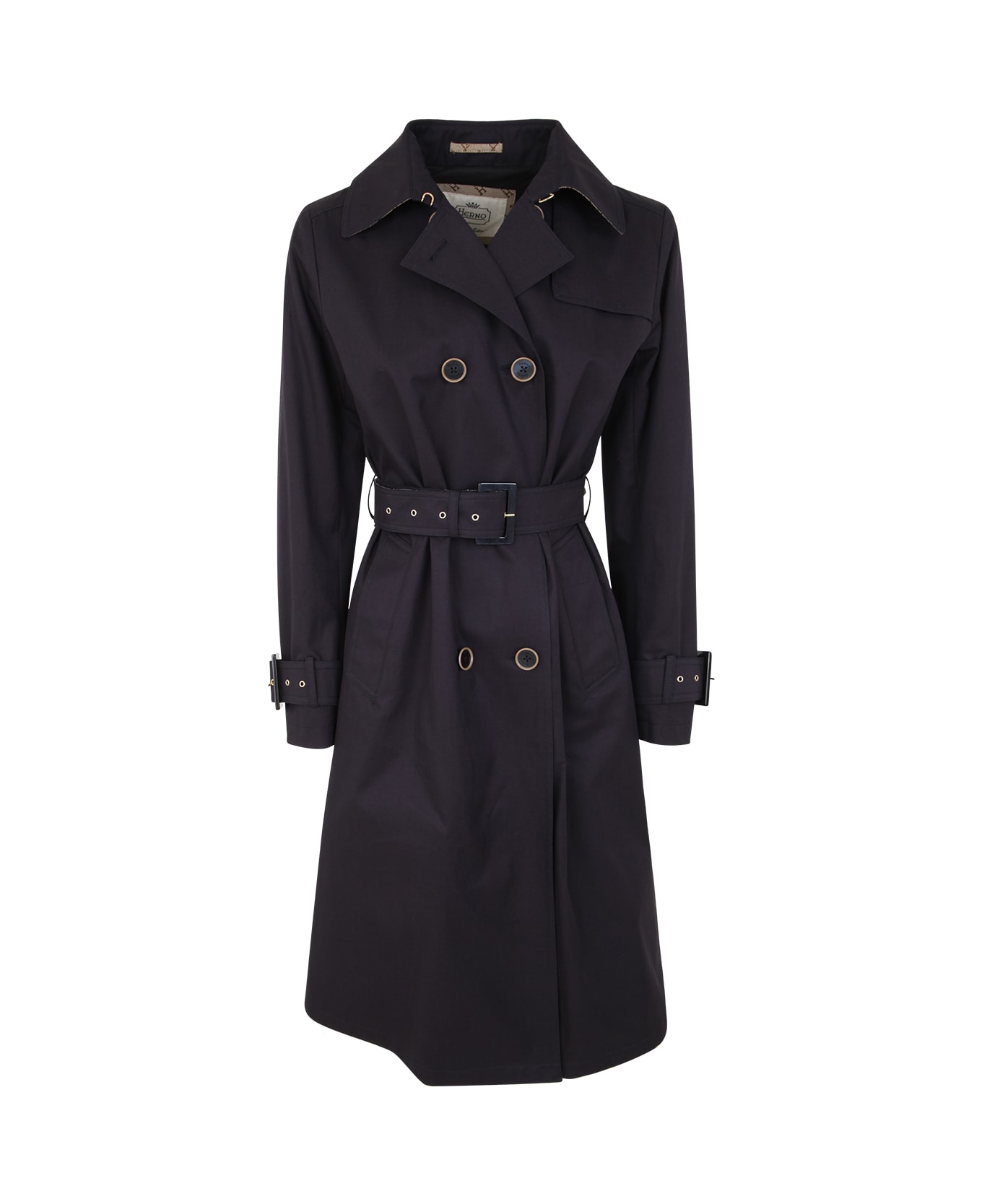 Herno Delan Double Breasted Trench - Navy Blue レインコート
