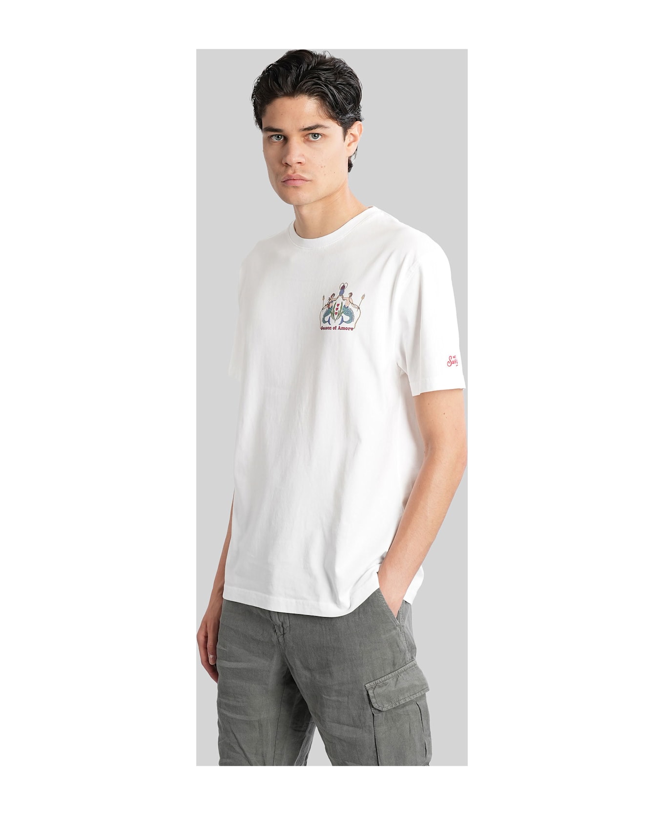MC2 Saint Barth Tshirt Man T-shirt In White Cotton - white