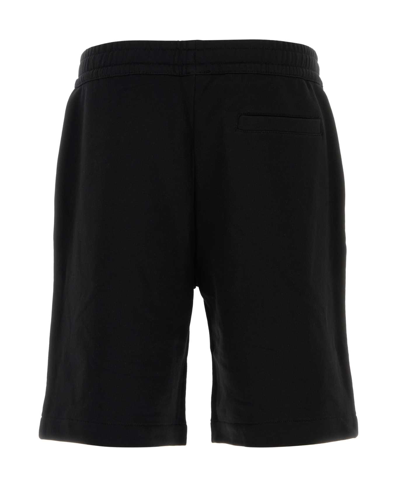Burberry Black Cotton Bermuda Shorts - BLACK