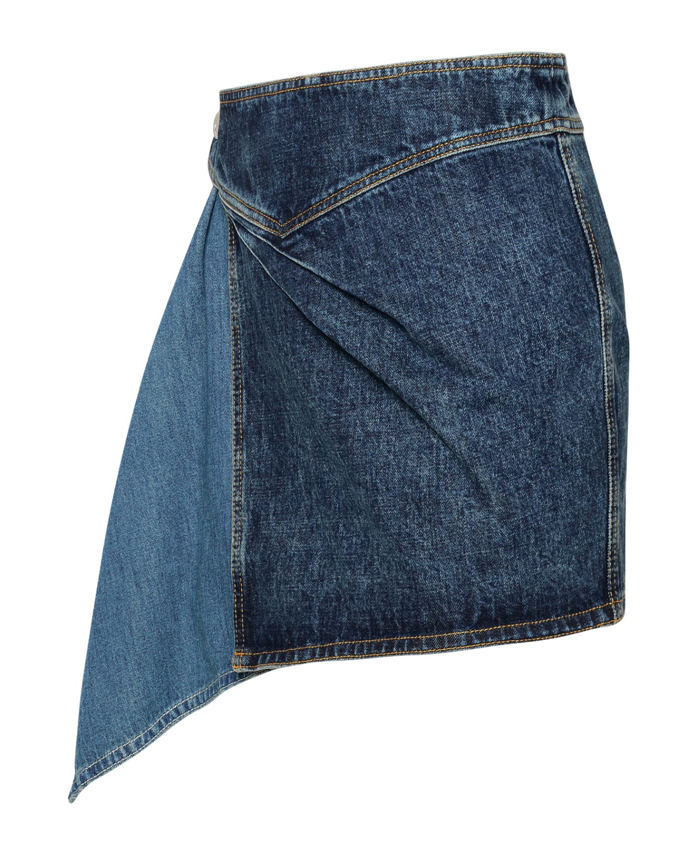 Isabel Marant 'junie' Blue Cotton Miniskirt - Blue