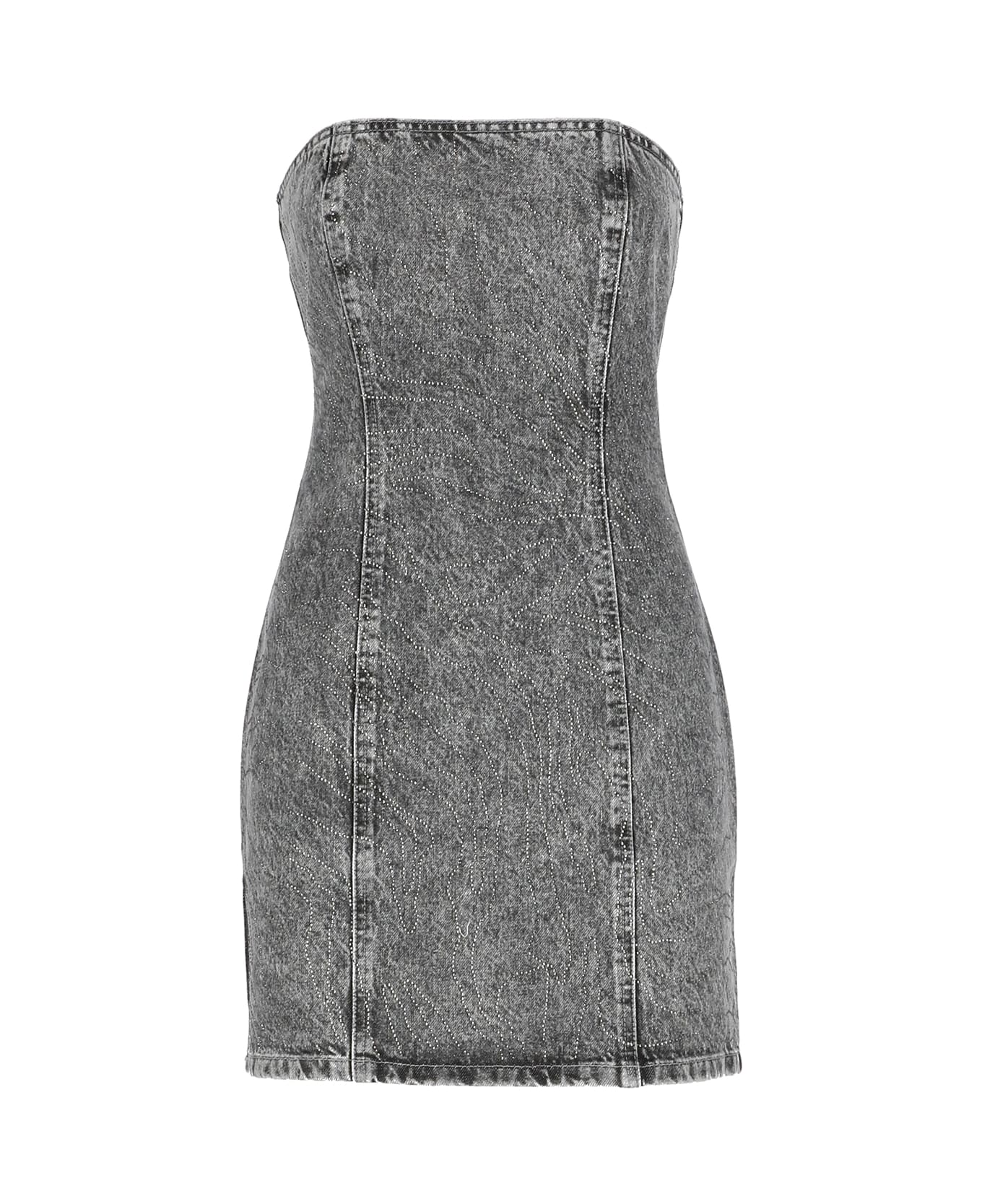 Rotate by Birger Christensen Dress With Rhinestones - Grey ワンピース＆ドレス