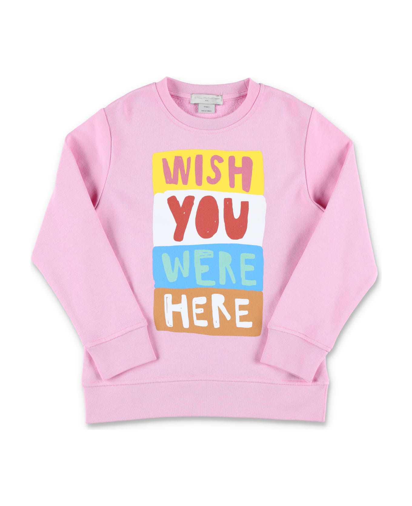 Stella McCartney Kids Wish You Were Here Slogan Sweatshirt - PINK
