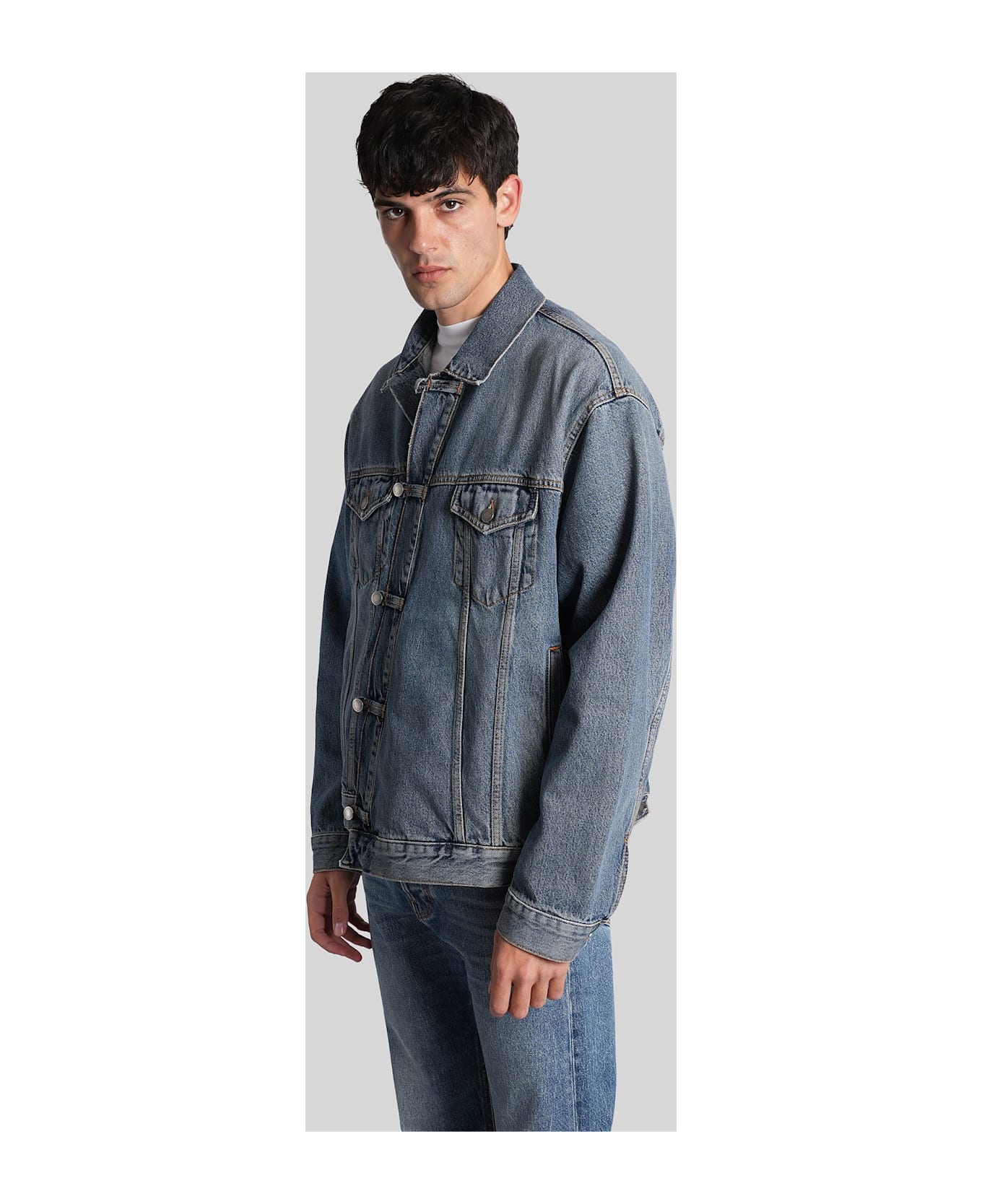 Haikure Boosley Authentic Denim Jackets In Blue Cotton - blue