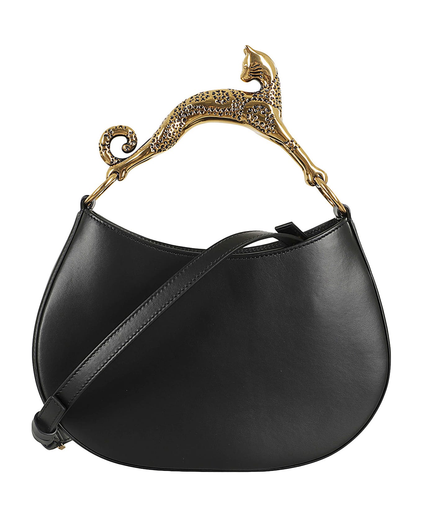 Lanvin Hobo Bag With Cat Handle - Black