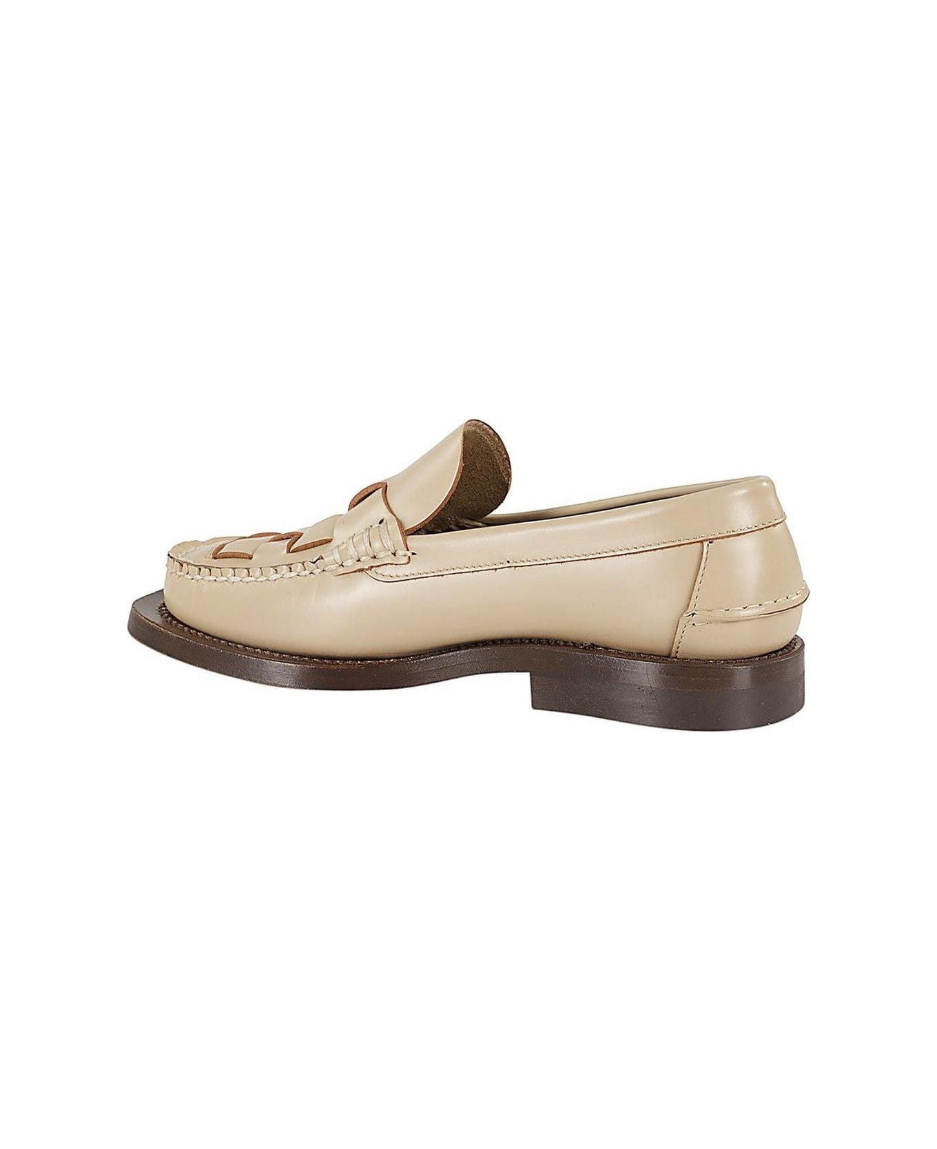 Hereu Nombela Woven-designed Slip-on Loafers - Sand