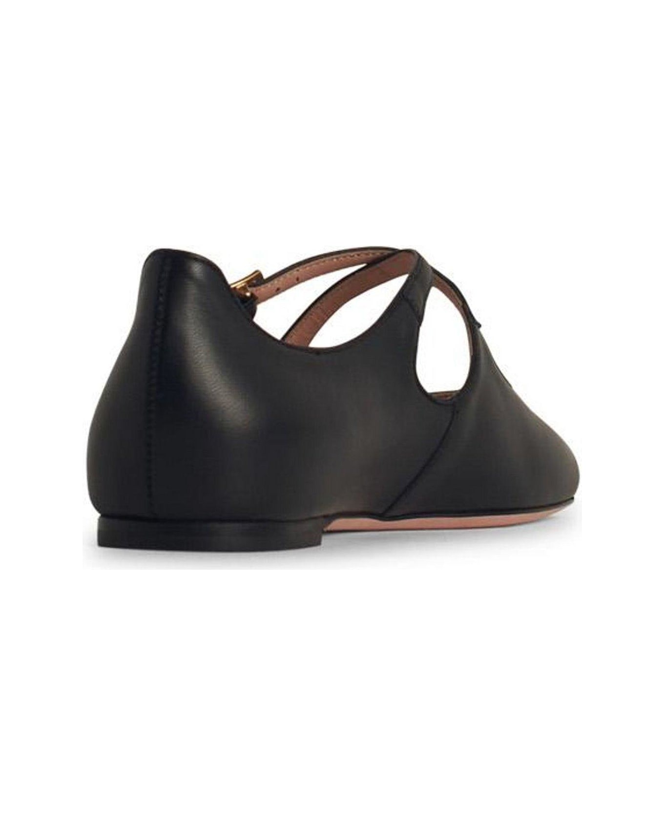 Bally Black Leather Beliska Ballerinas - Black