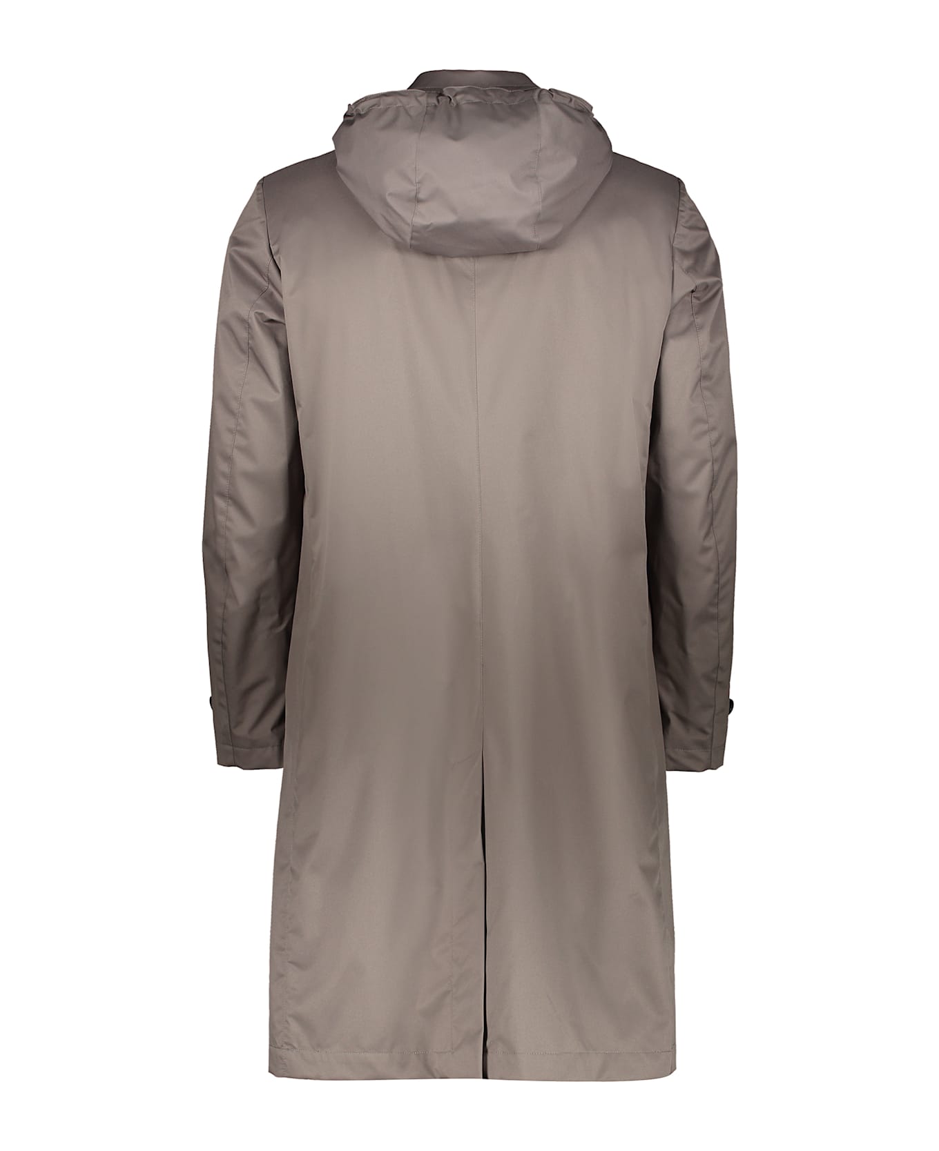 Moorer Rialto-ads Hooded Techno Fabric Raincoat - turtledove