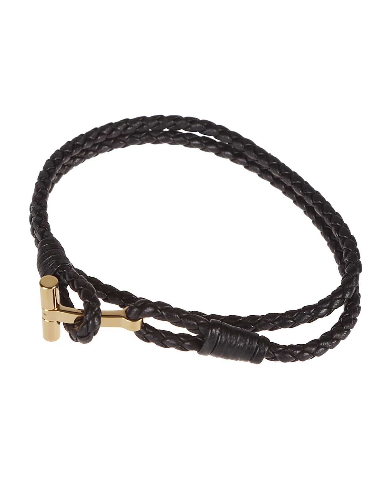 Tom Ford T Wrap Woven Bracelet - Black