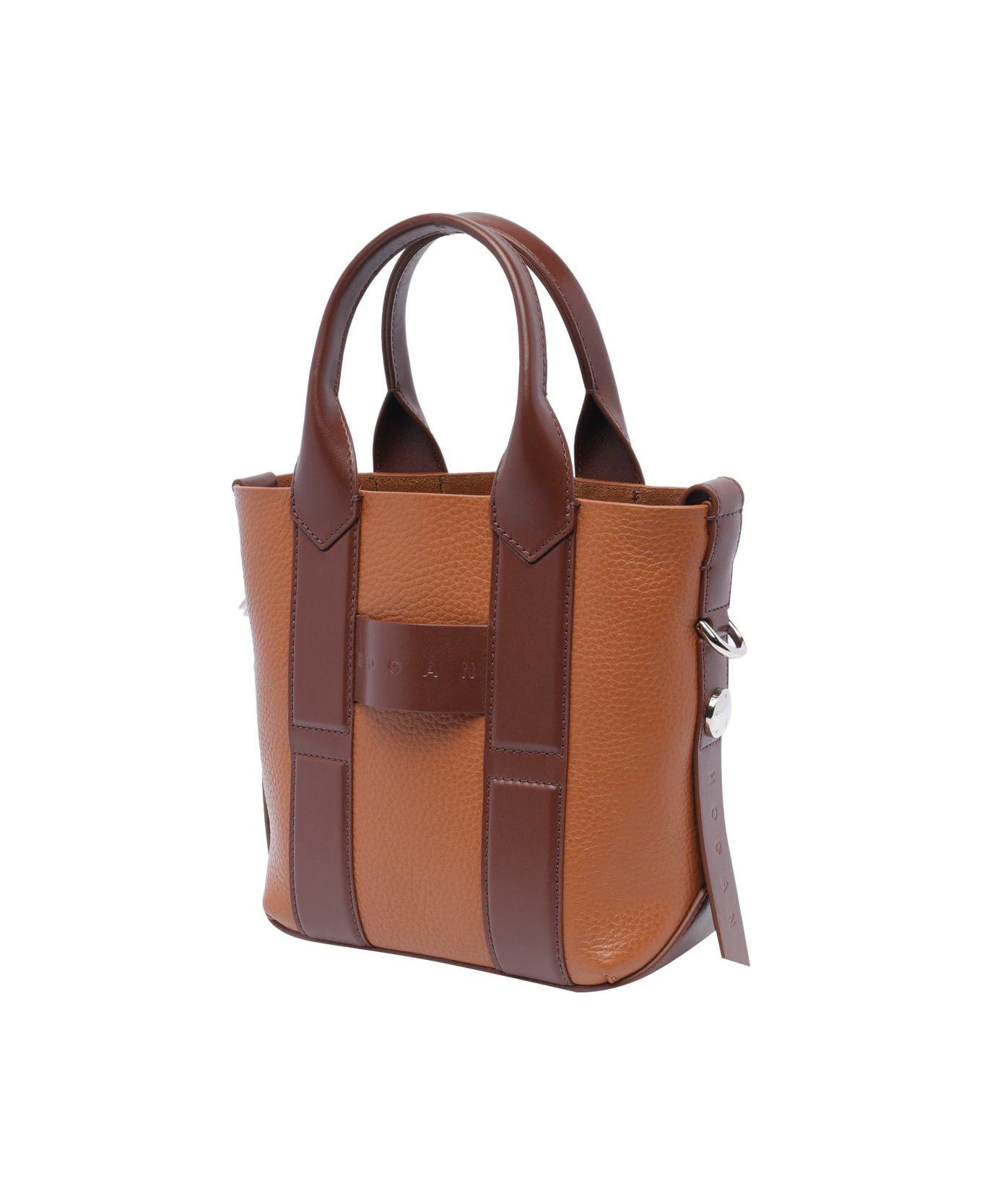 Hogan Small Script Shopping Bag - Brown