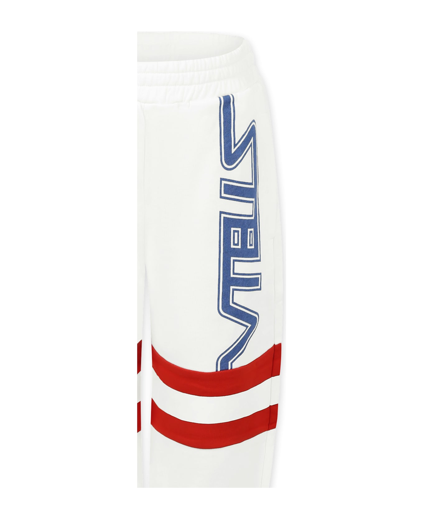 Stella McCartney Kids White Trousers For Boy With Logo - White