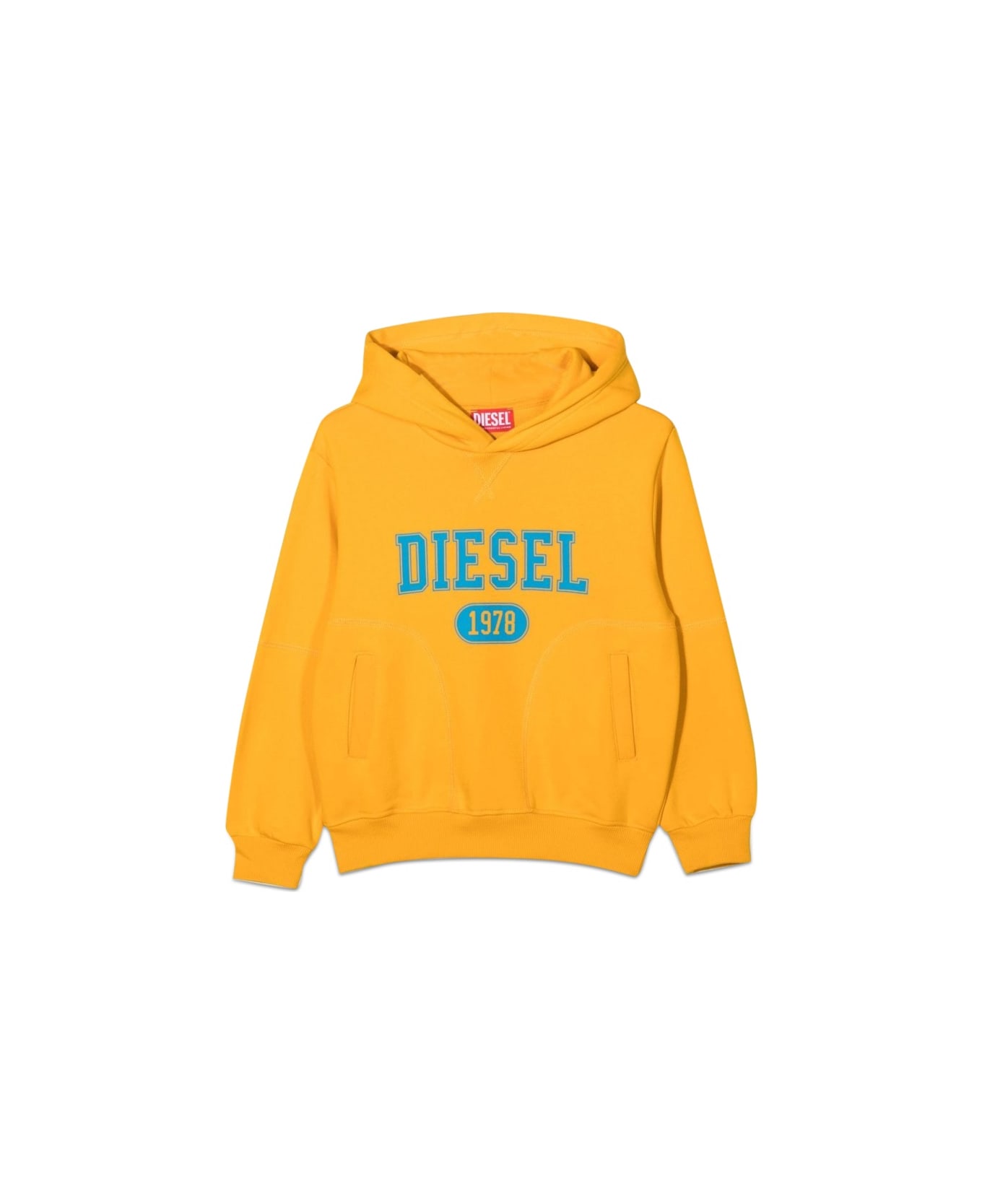 Diesel Hooded Sweatshirt With Logo - YELLOW