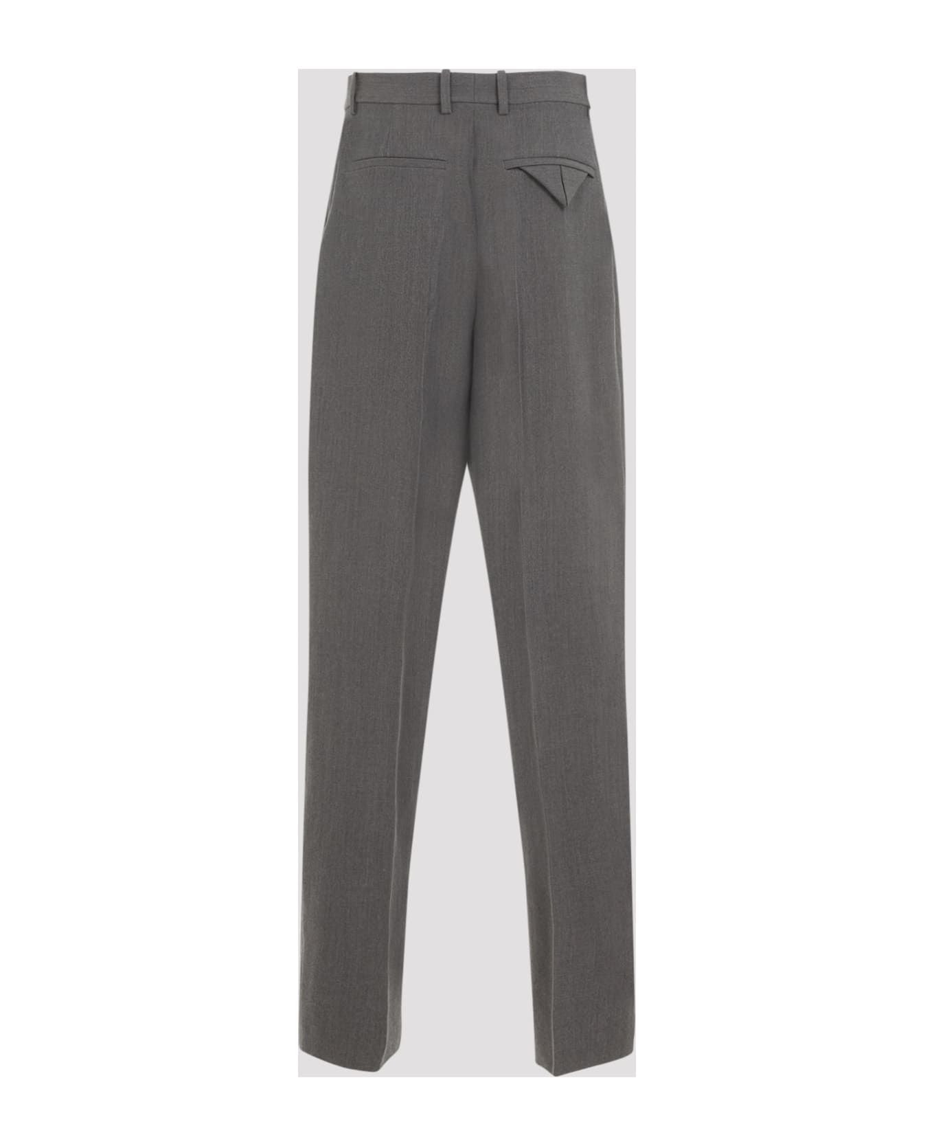 Bottega Veneta Wool Trousers - Grey Melange