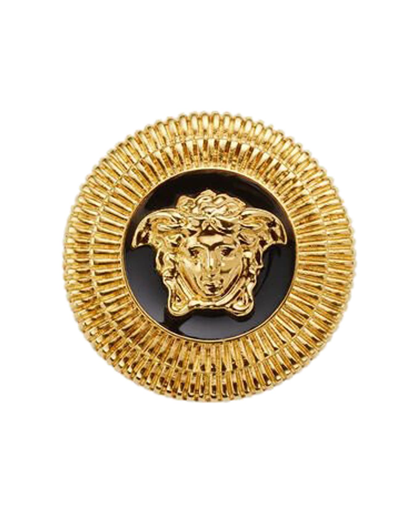 Versace Ring Metal+smalto - Gold Black