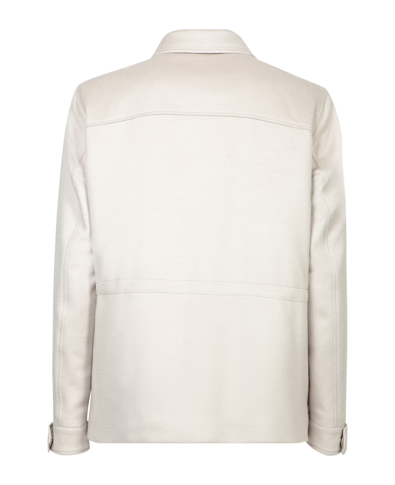 Herno Ivory Cashmere Field Jacket - White