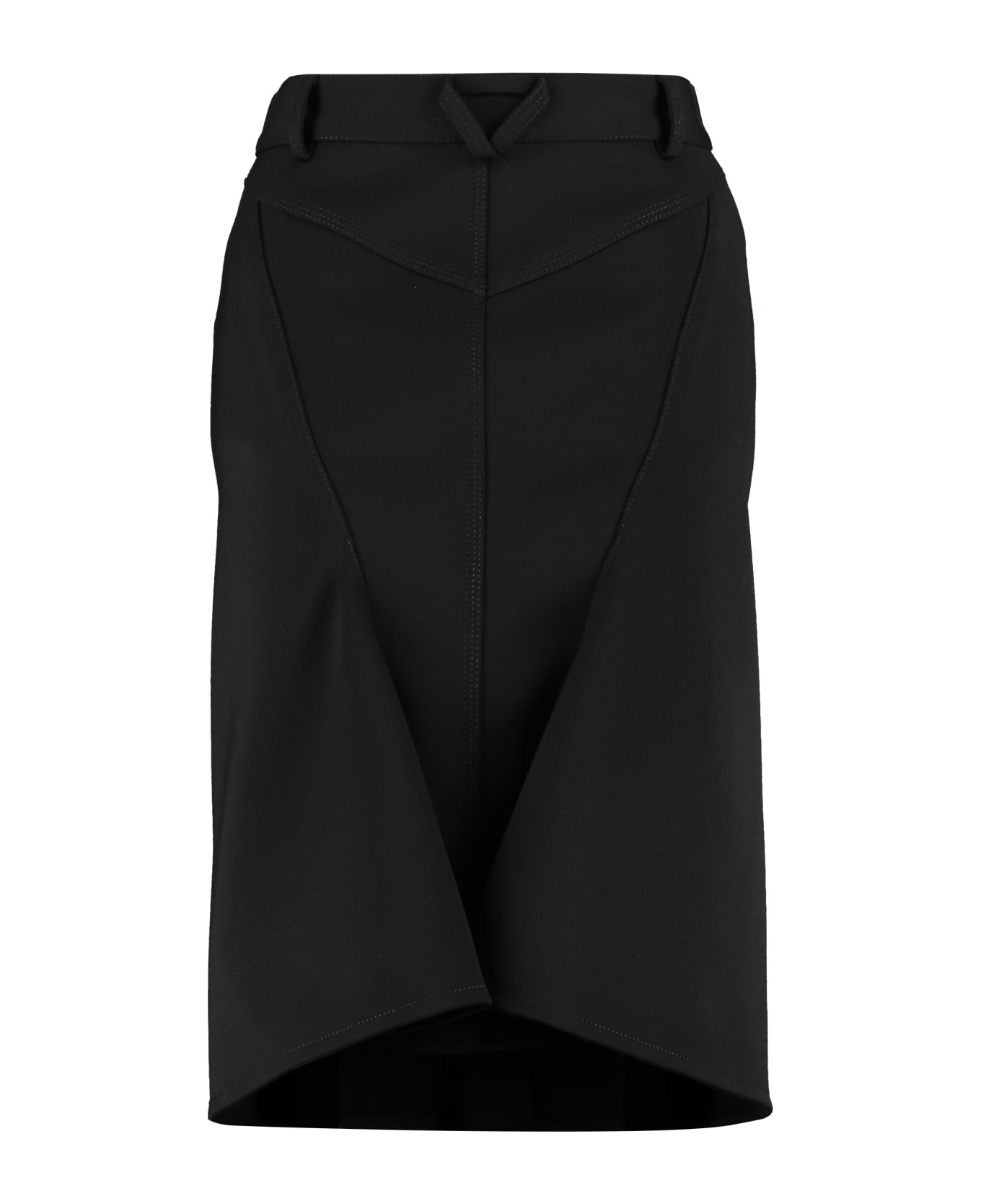 Bottega Veneta Stretch Wool Skirt - black スカート