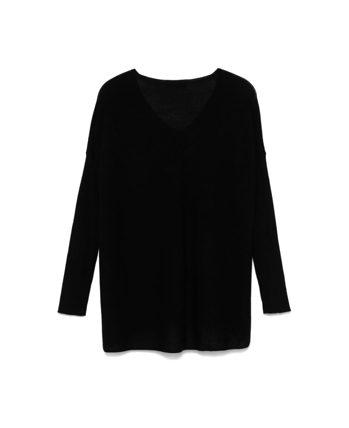 Gentry Portofino Knit V Neck Sweater - Black