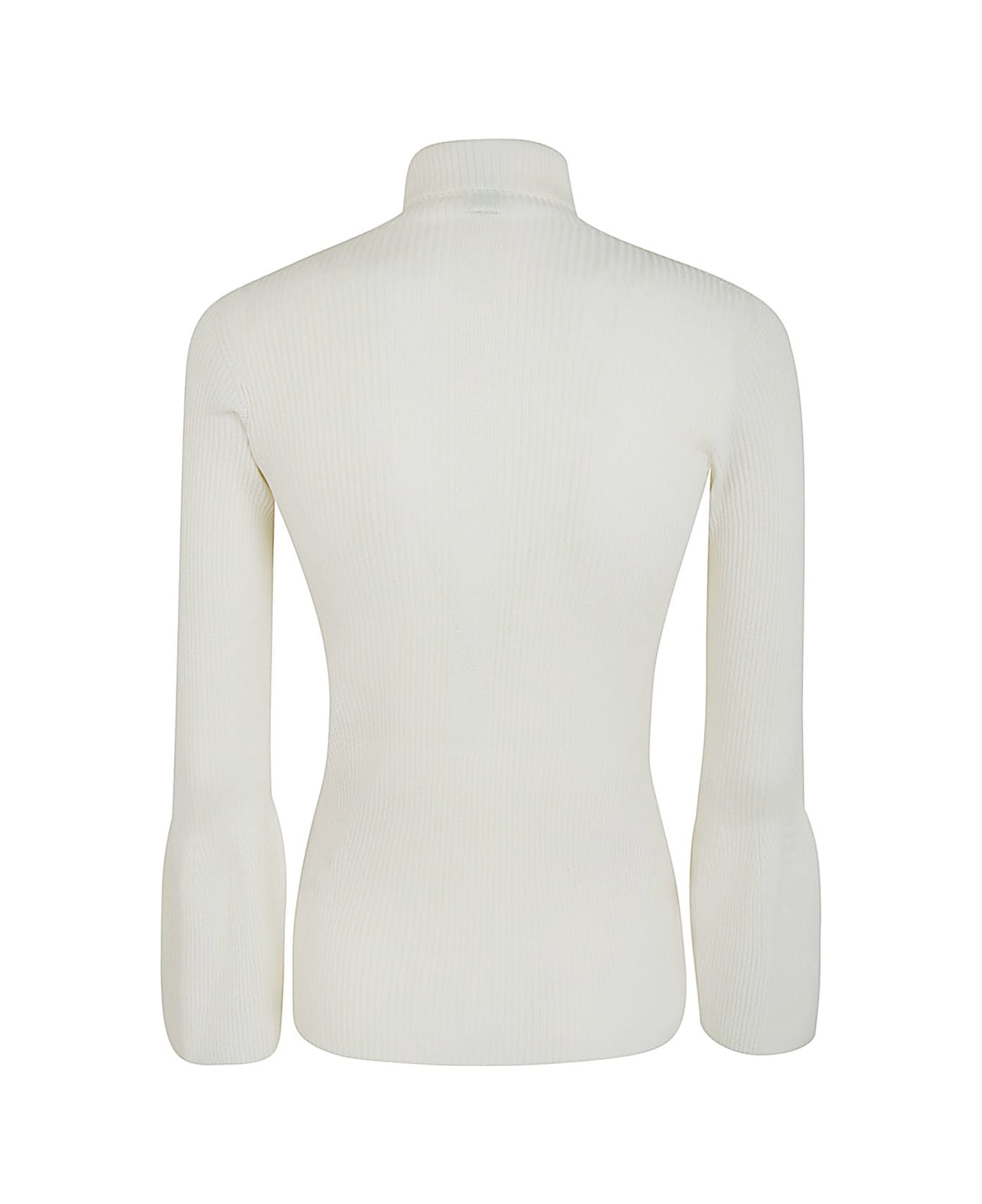 CFCL Rib Bell Sleeve Top - White