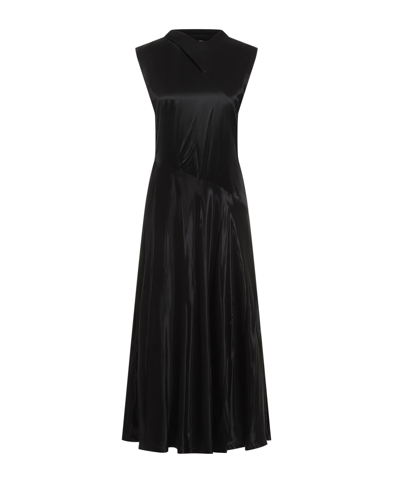 Jil Sander Dress In Black Polyamide Polyester - Black