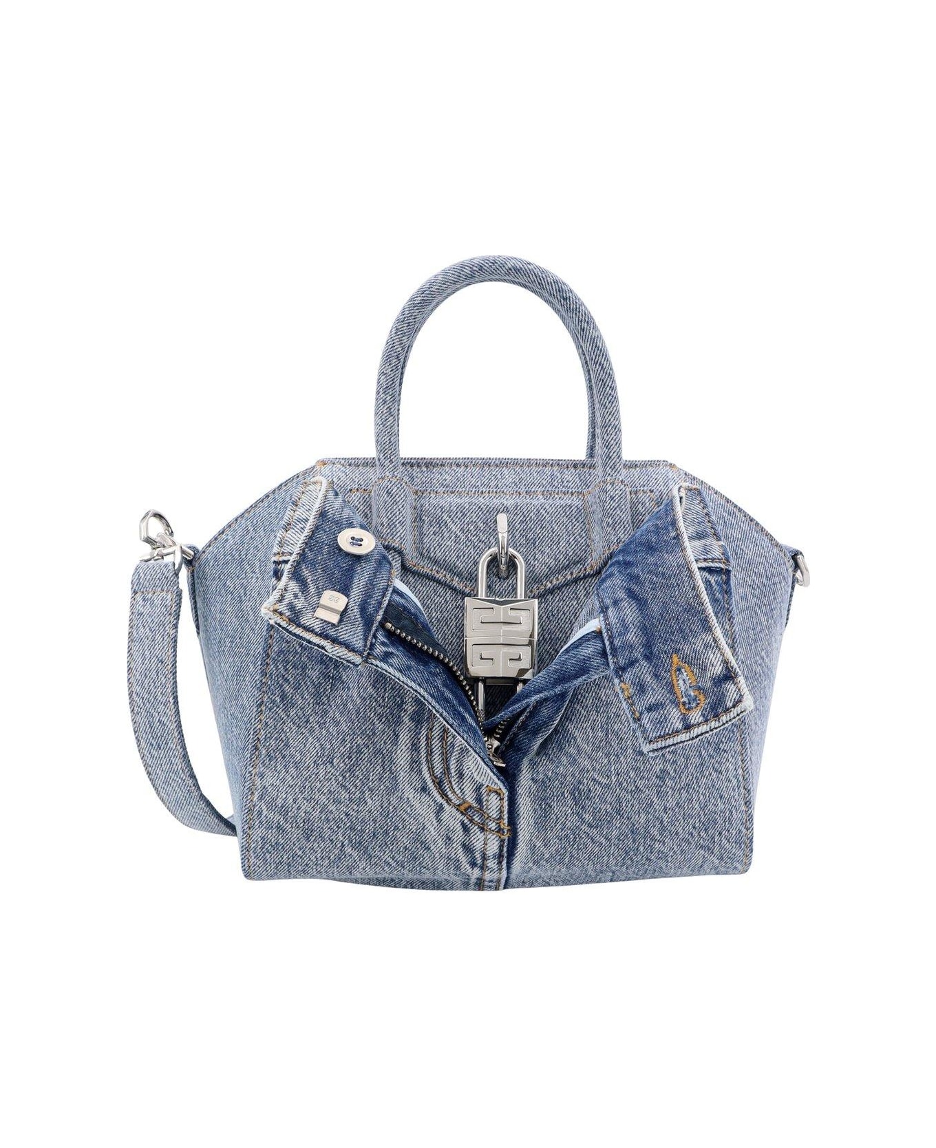 Givenchy Antigona Lock Mini Shoulder Bag - Blue トートバッグ