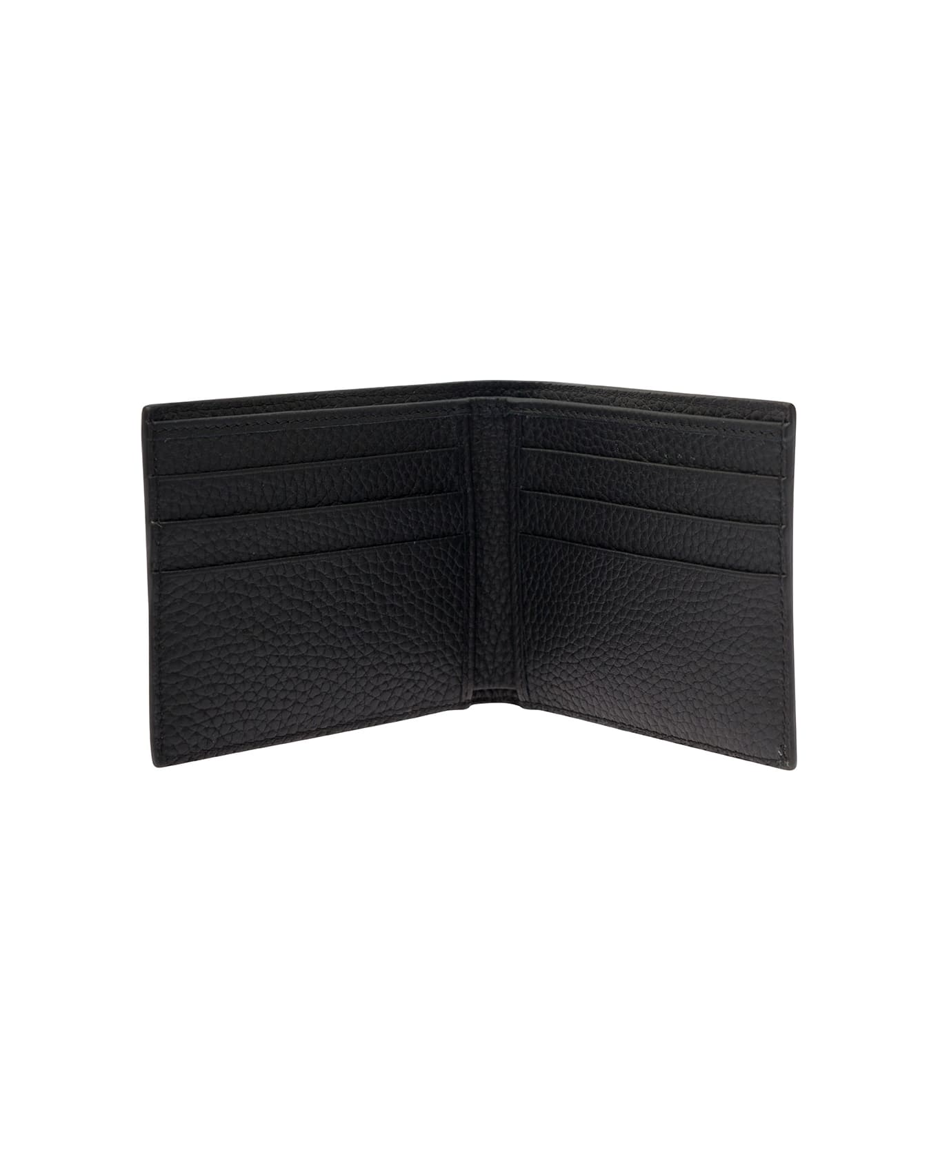 Dolce & Gabbana Black Bifold Wallet With Quilted Leather In Leather Man - Black