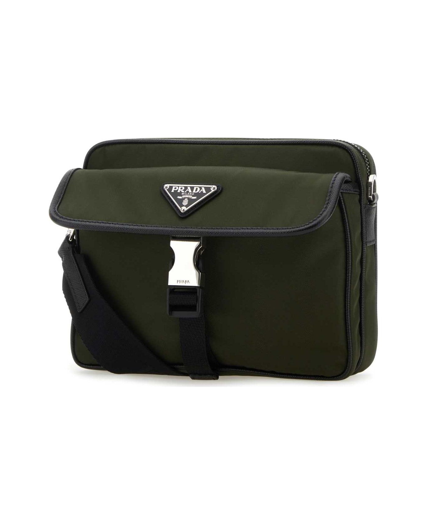 Prada Army Green Nylon Crossbody Bag - F0244