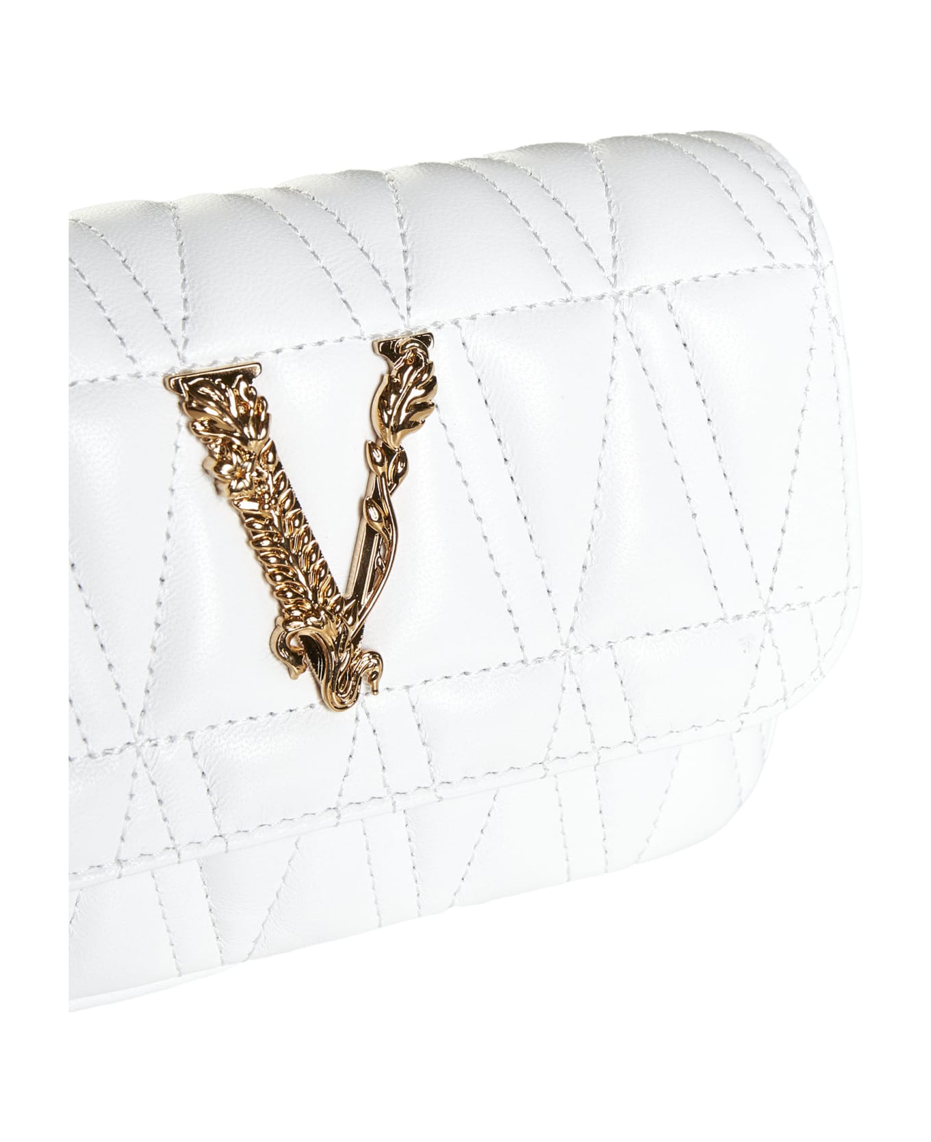 Versace Virtus Shoulder Bag - White ショルダーバッグ