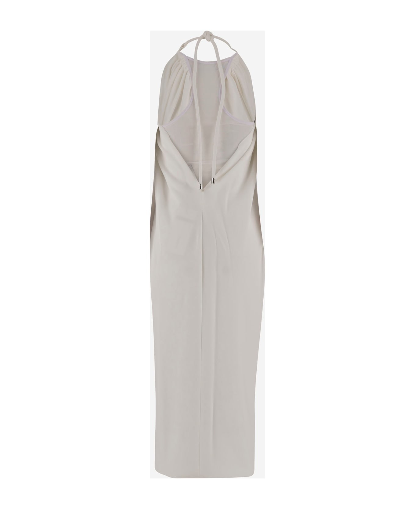 SportMax Long Viscose Dress - White