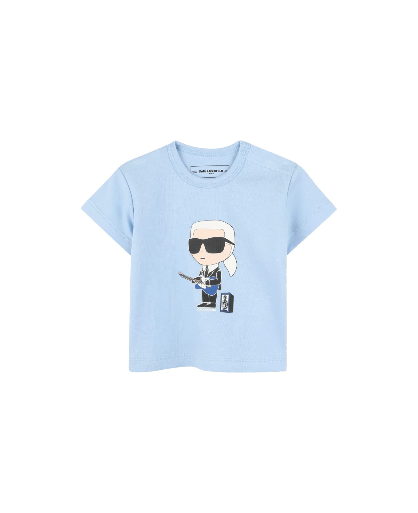 Karl Lagerfeld T-shirt Set With Bermuda Shorts - BLUE