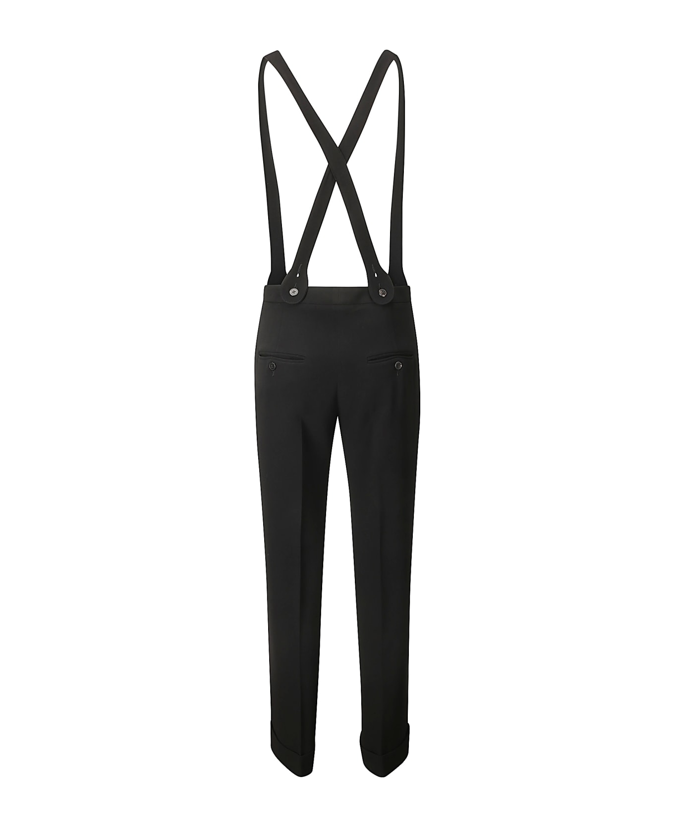 Alberto Biani Suspender Trousers - BLACK