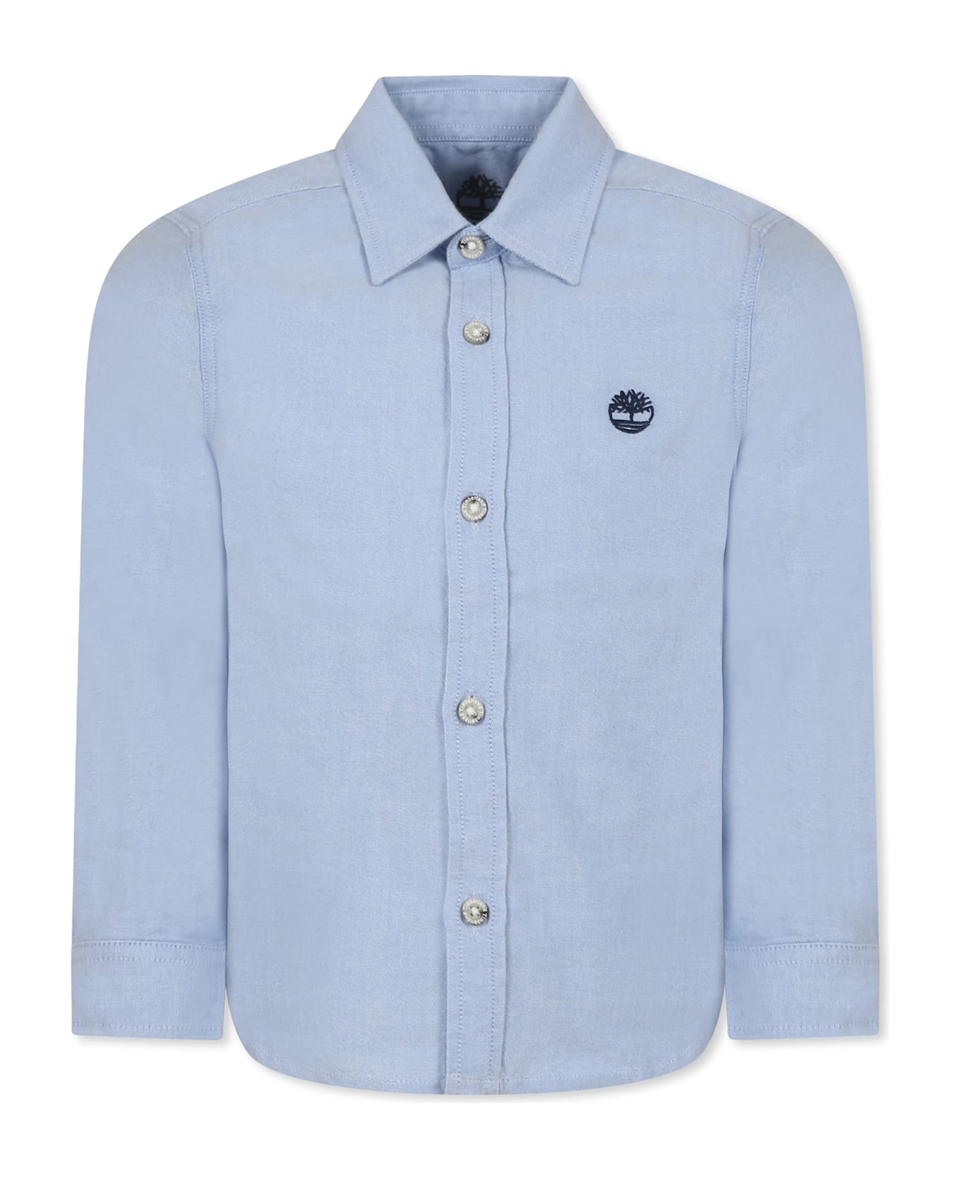 Timberland Light Blue Shirt For Boy With Tree - Light Blue