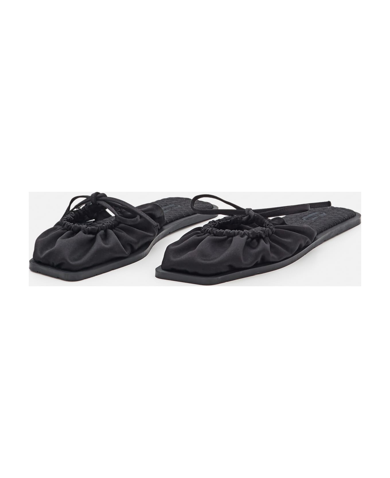 Carlotha Ray Eco Satin Slippers - Black