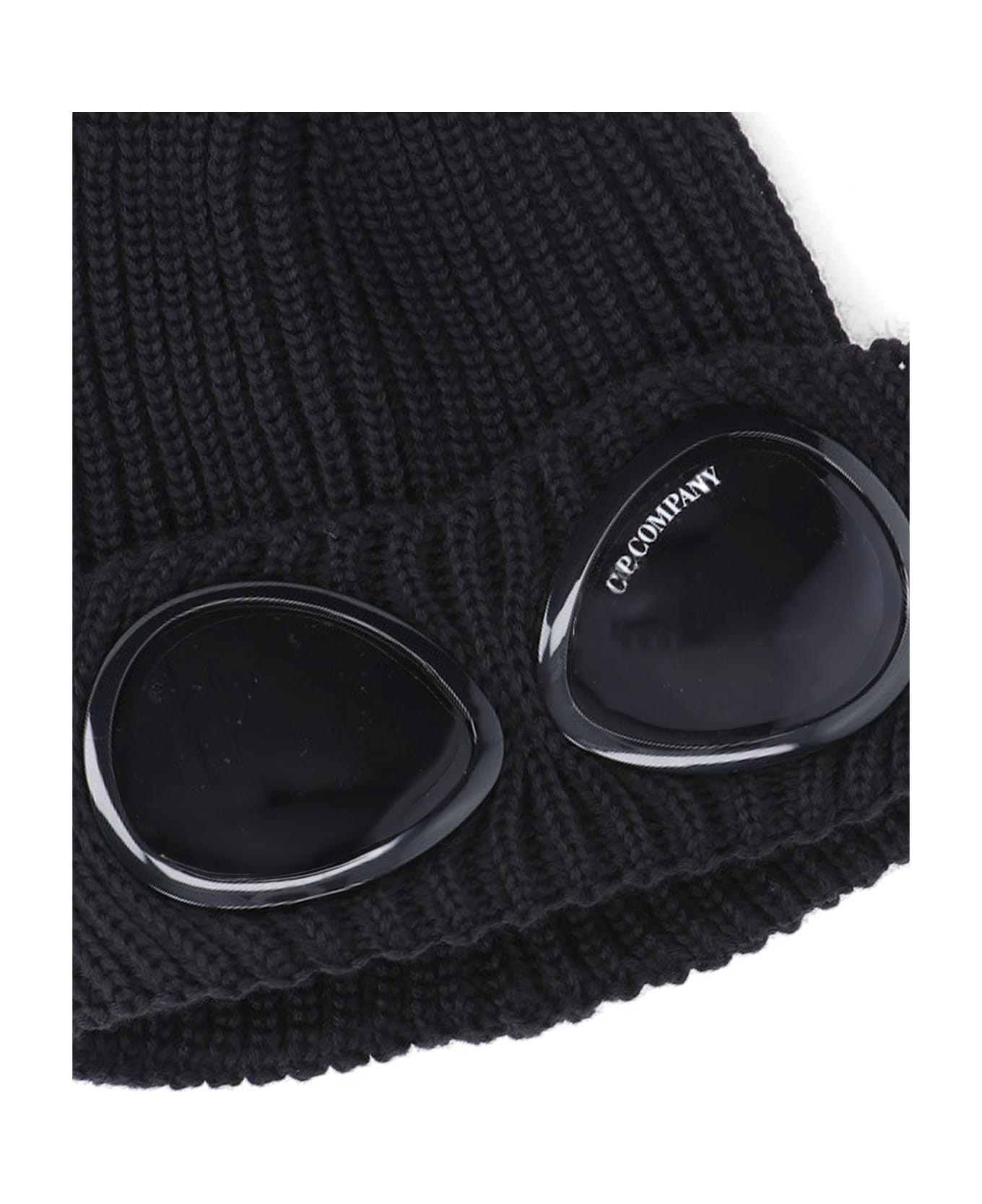 C.P. Company 
goggle
 Wool Beanie - Black