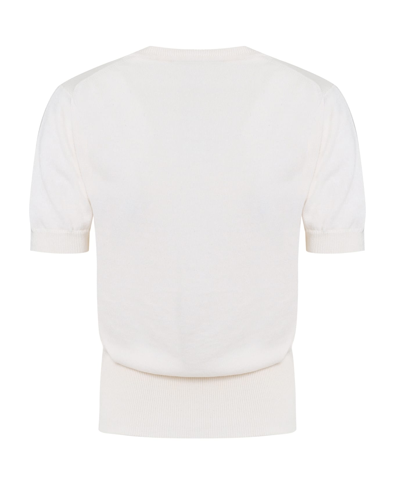 Vivienne Westwood Bea Logo Knitted T-shirt - panna