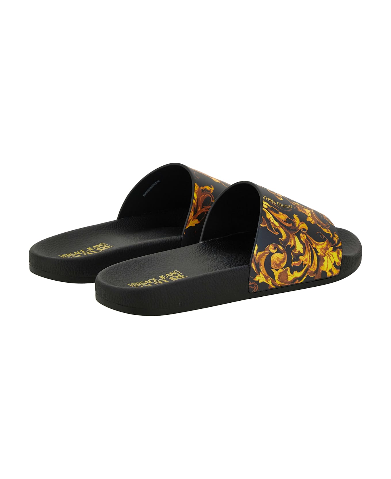 Versace Jeans Couture Pool Slides - Black