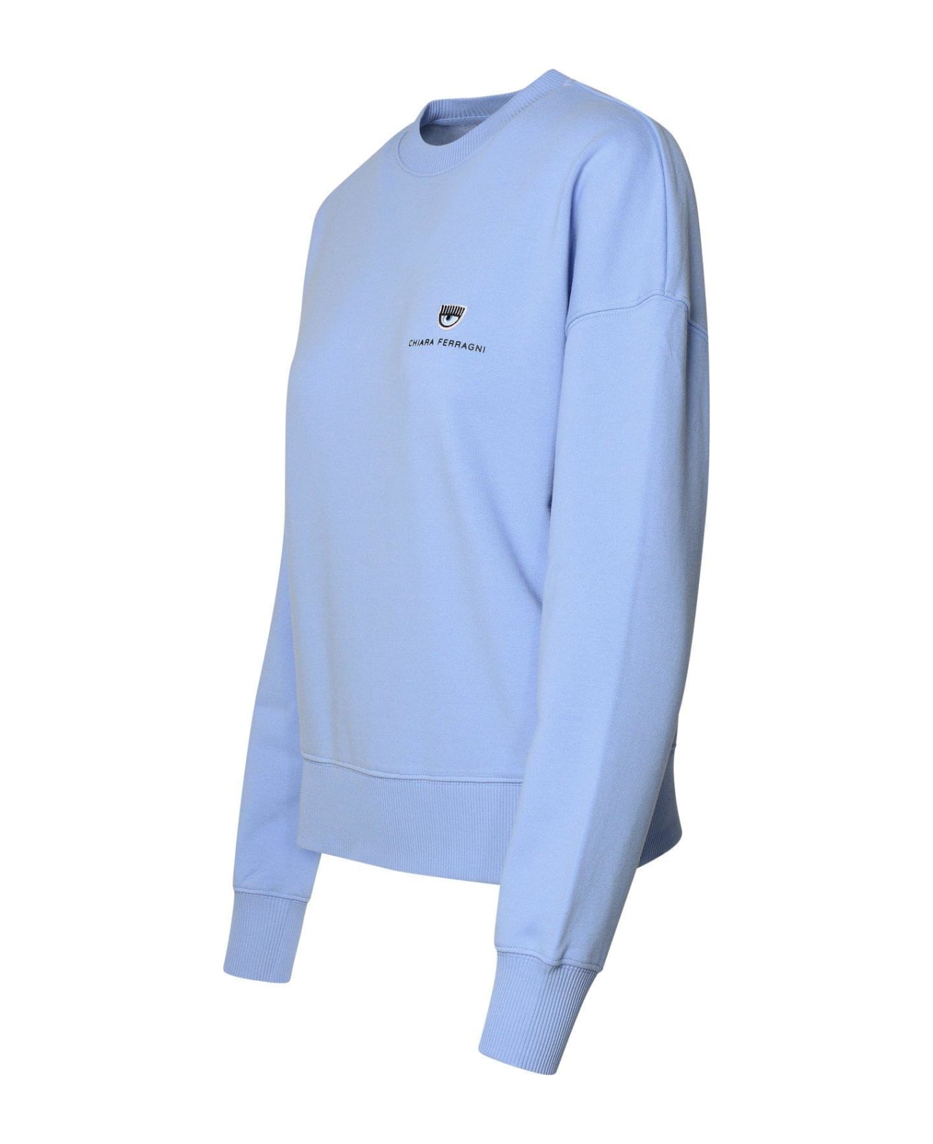 Chiara Ferragni Eyelike Motif Drop Shoulder Sweatshirt - Blue